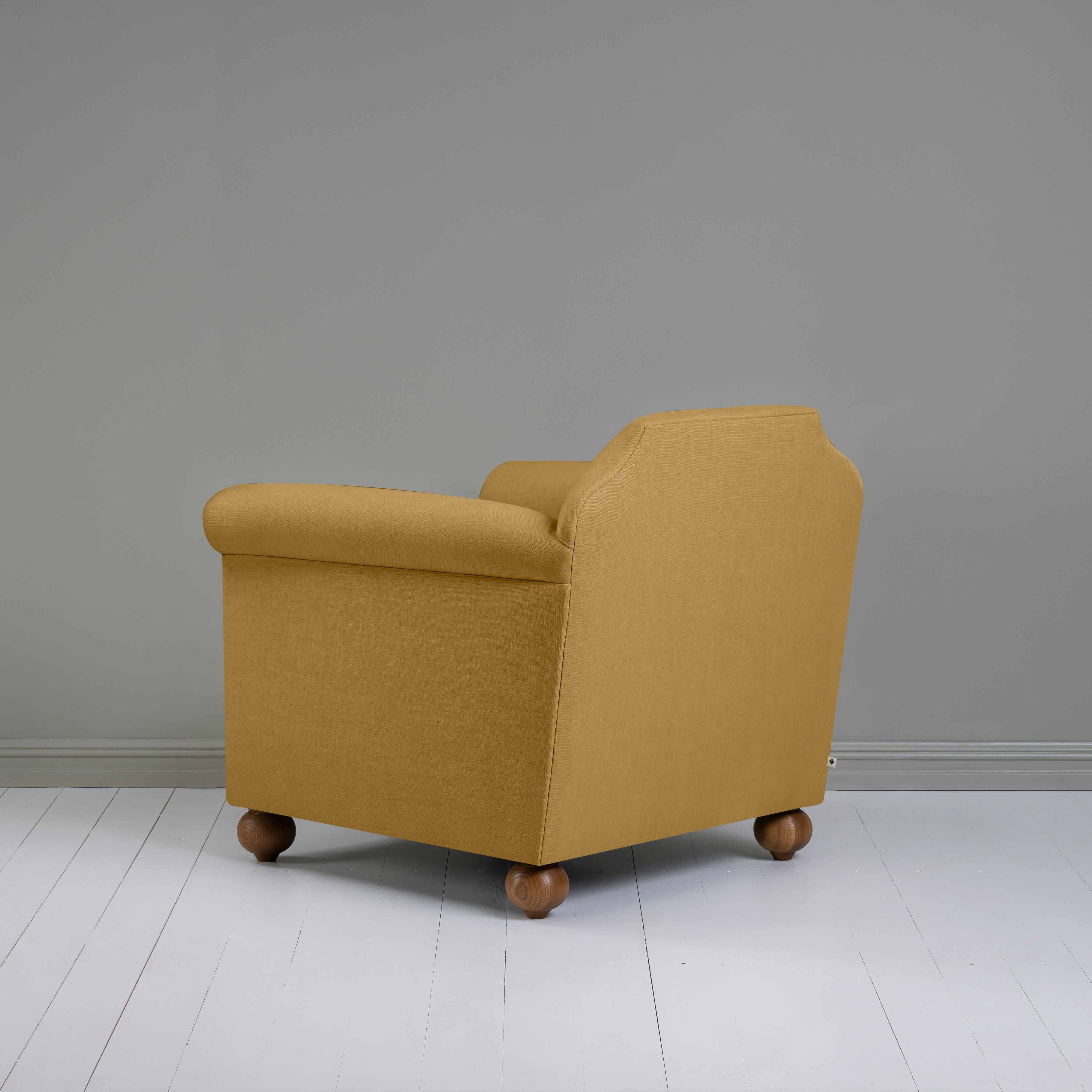  Dolittle Armchair in Laidback Linen Ochre - Nicola Harding 