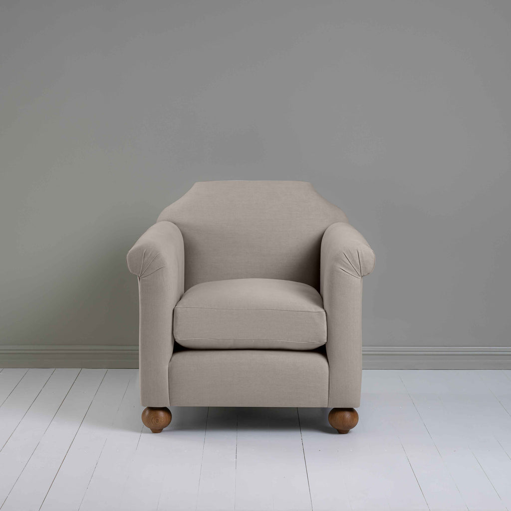  Dolittle Armchair in Laidback Linen Pearl Grey - Nicola Harding 