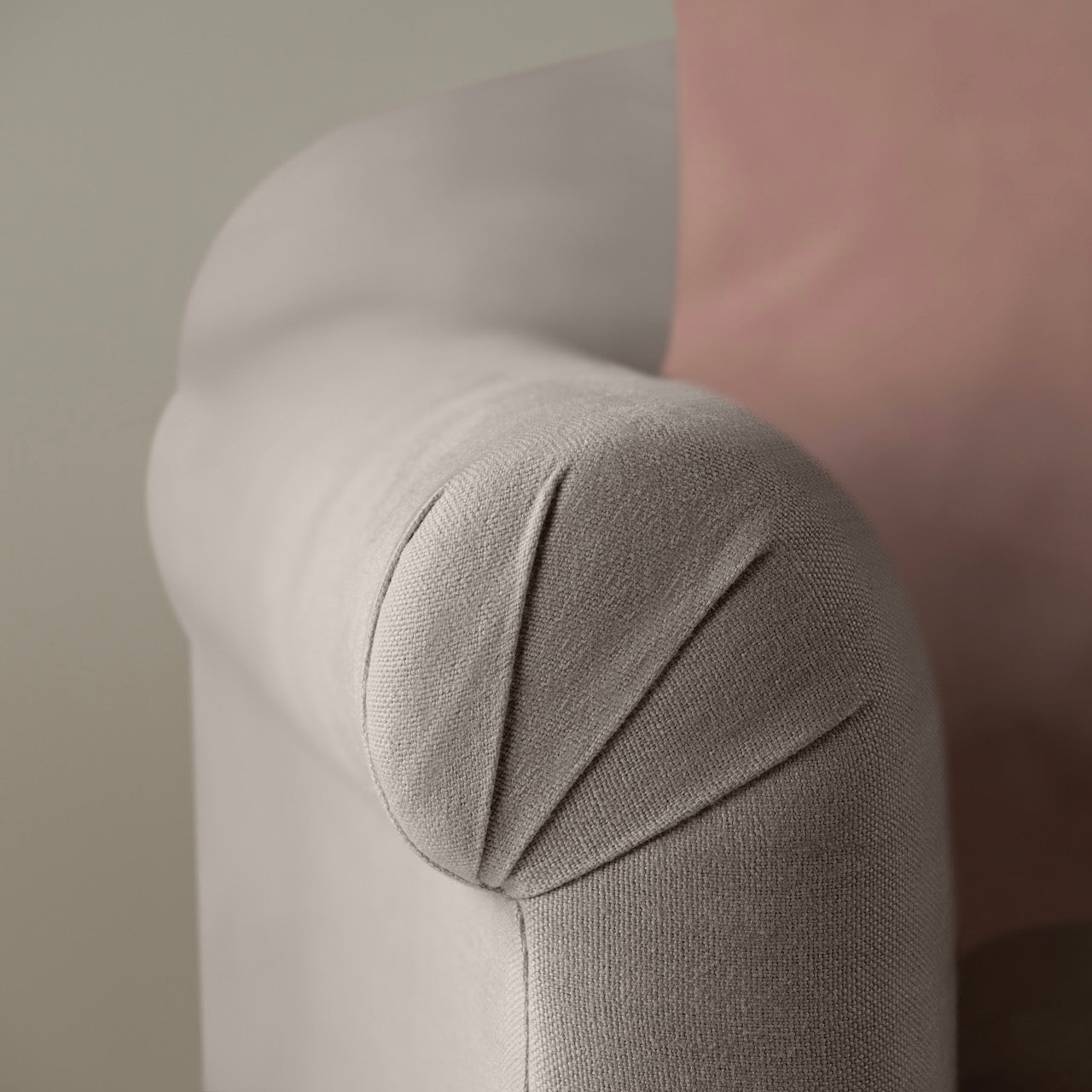 Dolittle Armchair in Laidback Linen Pearl Grey - Nicola Harding