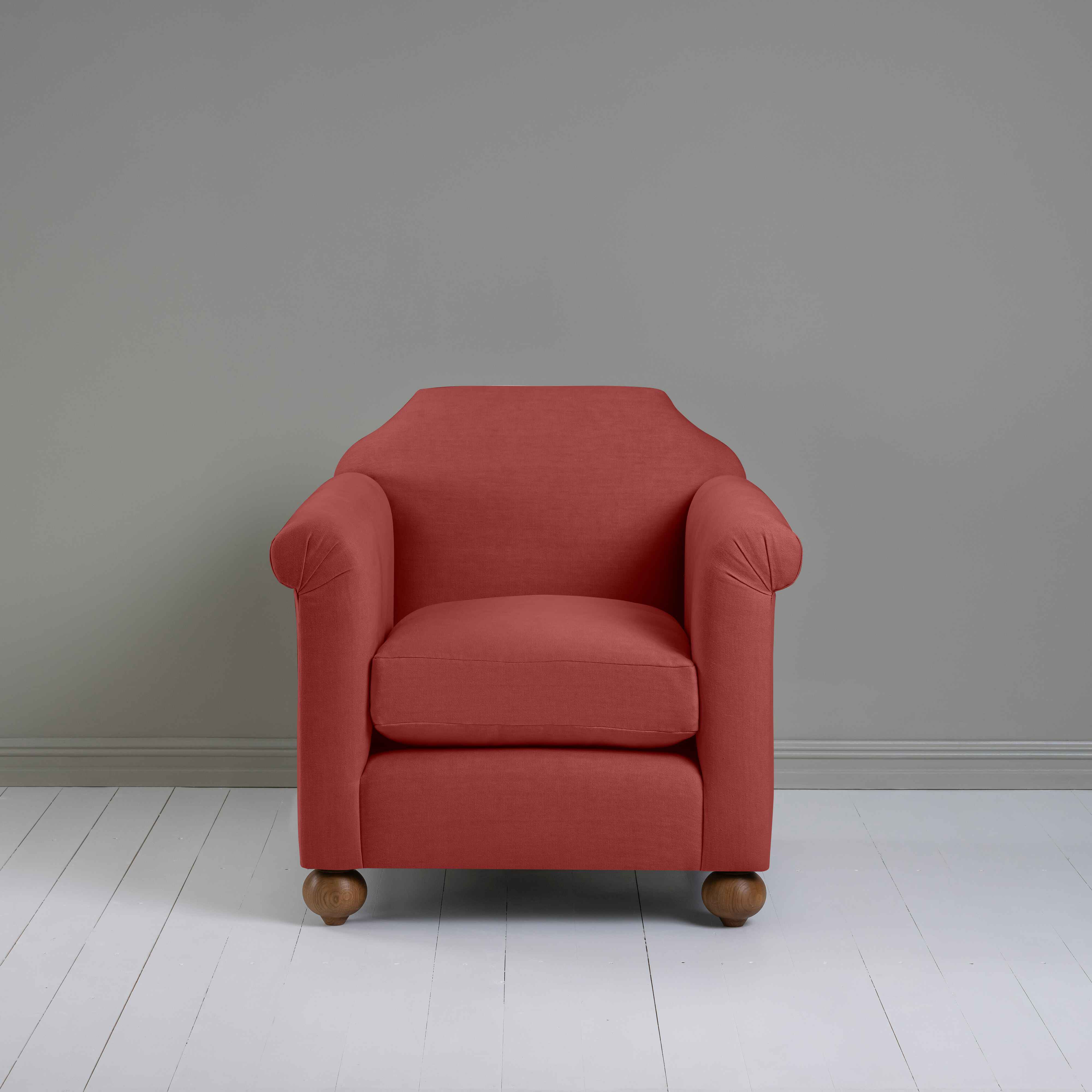  Dolittle Armchair in Laidback Linen Rouge - Nicola Harding 