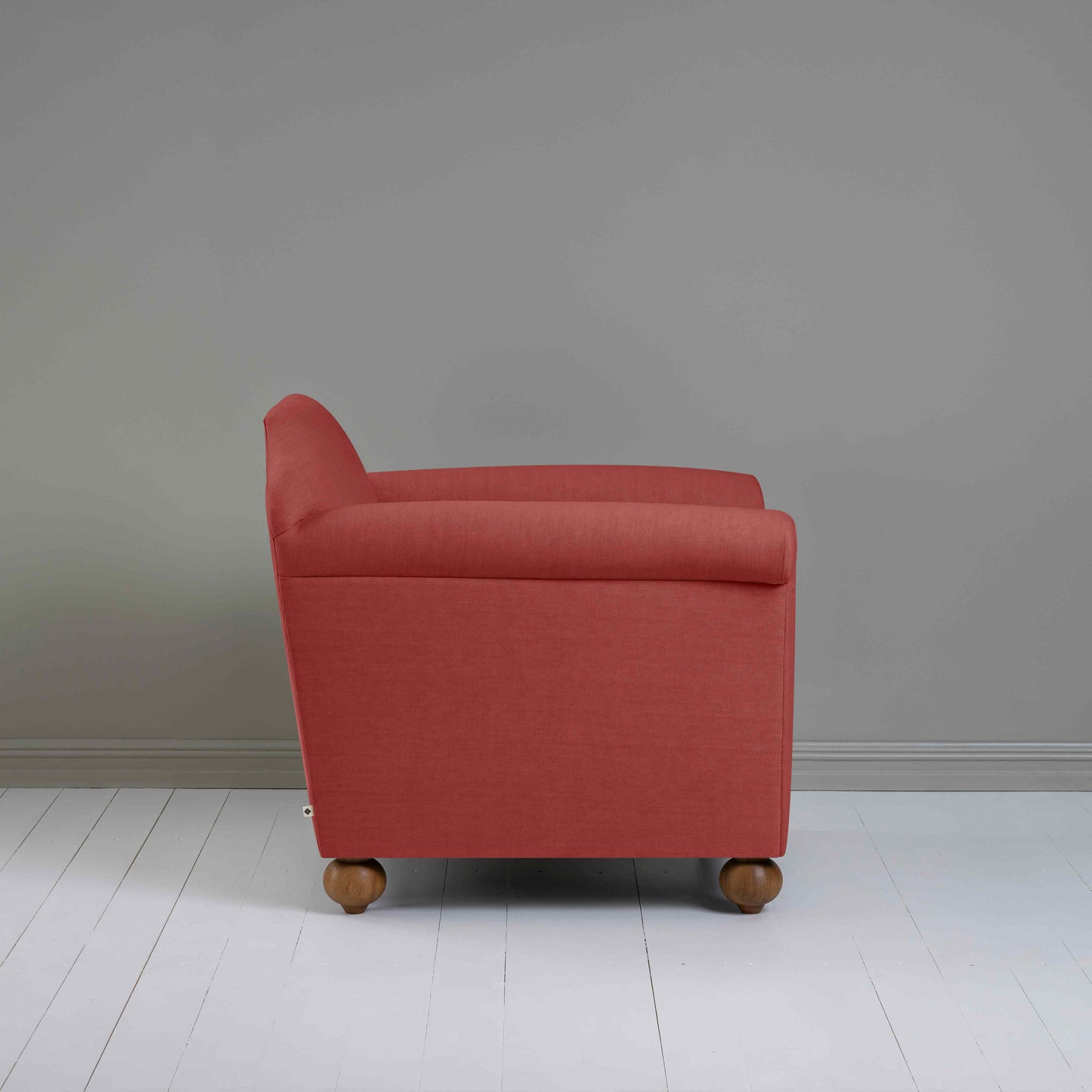 Dolittle Armchair in Laidback Linen Rouge - Nicola Harding