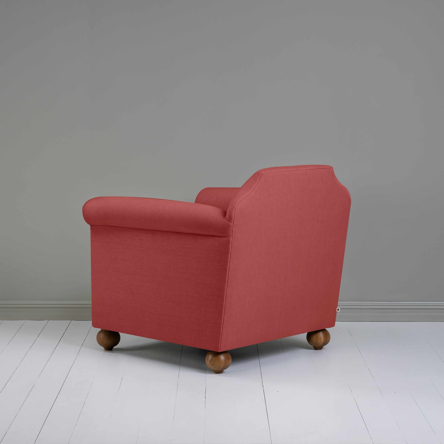 Dolittle Armchair in Laidback Linen Rouge - Nicola Harding