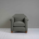  Dolittle Armchair in Laidback Linen Shadow, Front View - Nicola Harding 