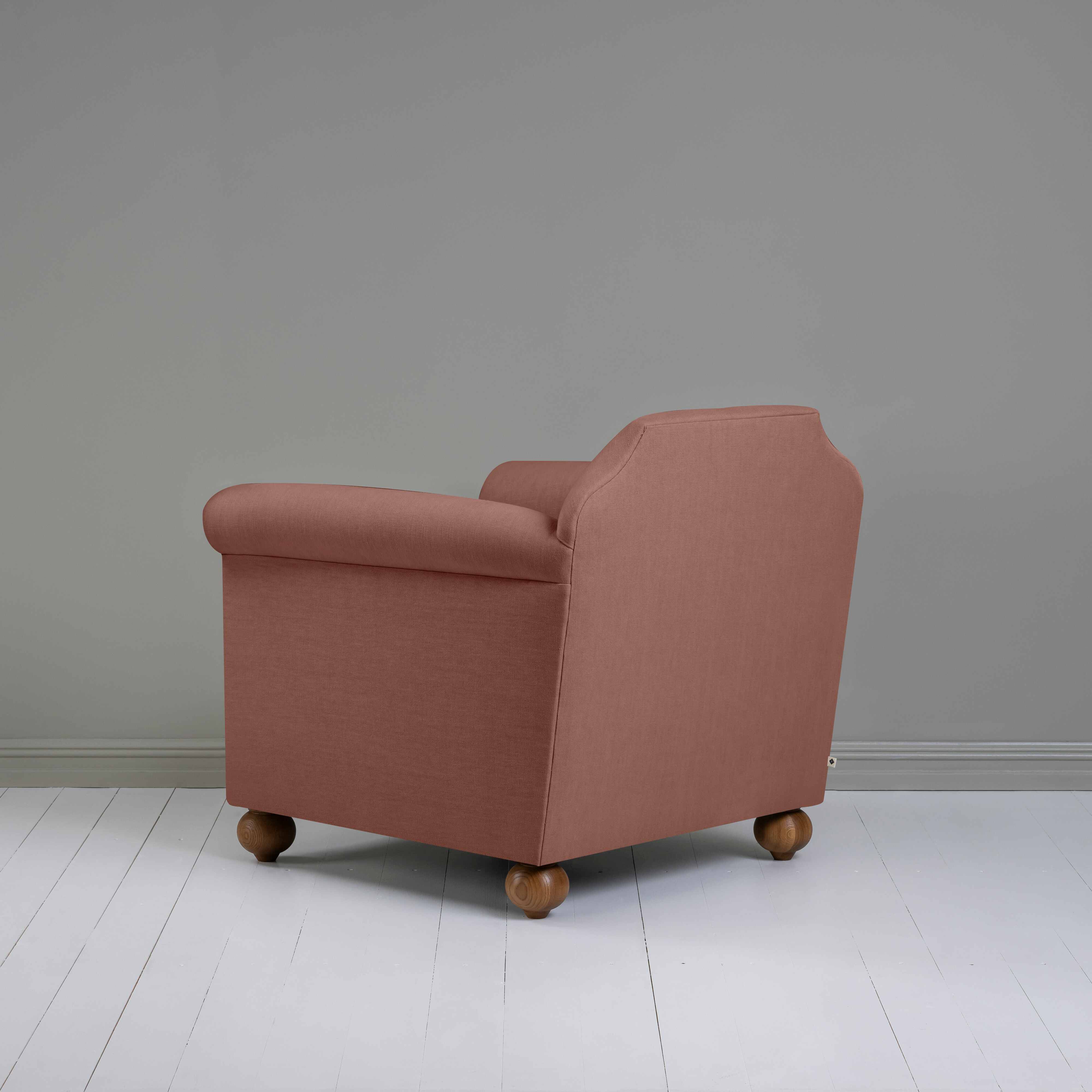  Dolittle Armchair in Laidback Linen Sweet Briar - Nicola Harding 