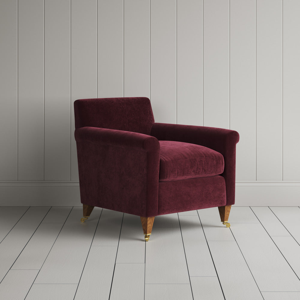  Idler Armchair in Classic Corduroy Cherry - NiX By Nicola Harding & Co. 