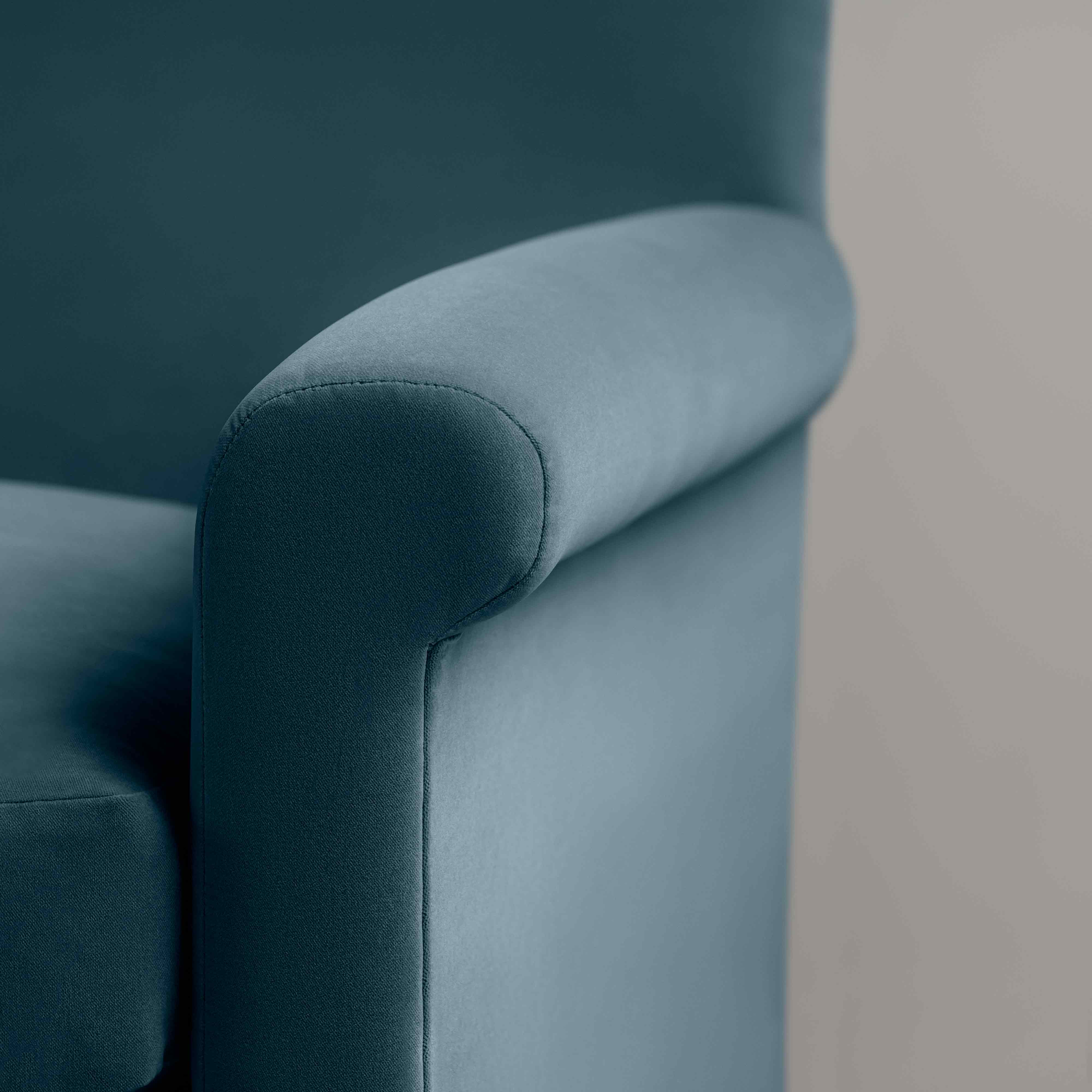  Idler Armchair in Intelligent Velvet Aegean - Nicola Harding 