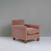 image of Idler Armchair in Intelligent Velvet Dusky Pink