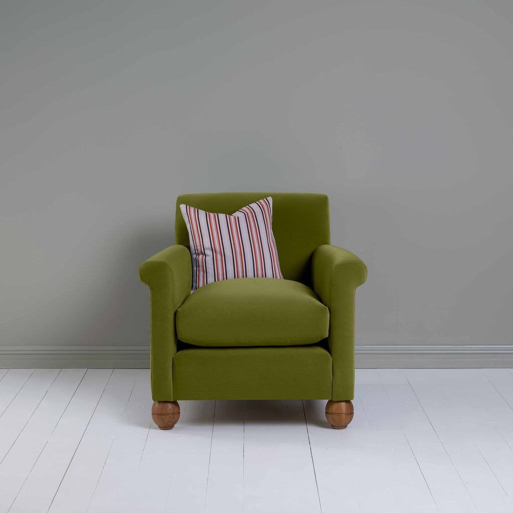  Idler Armchair in Intelligent Velvet Lawn - Nicola Harding 