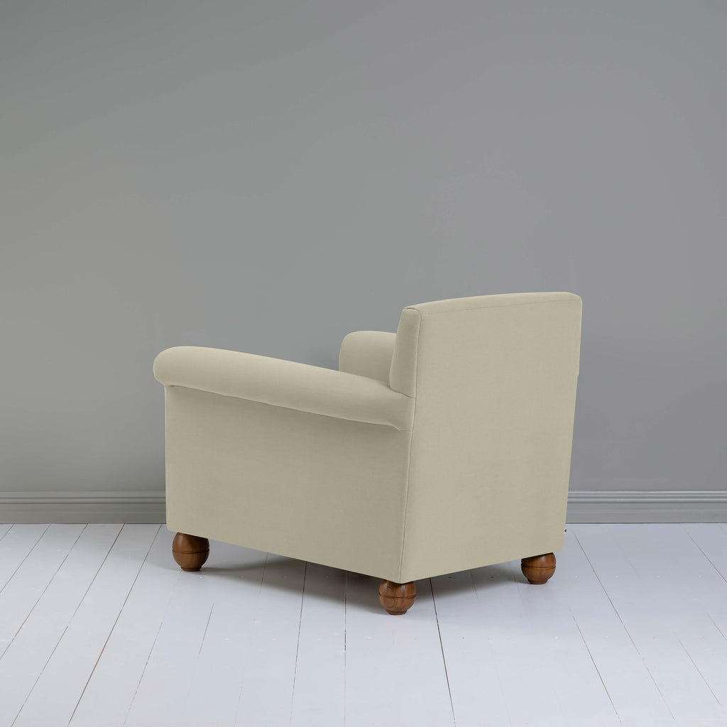  Idler Armchair in Intelligent Velvet Moonstone - Nicola Harding 