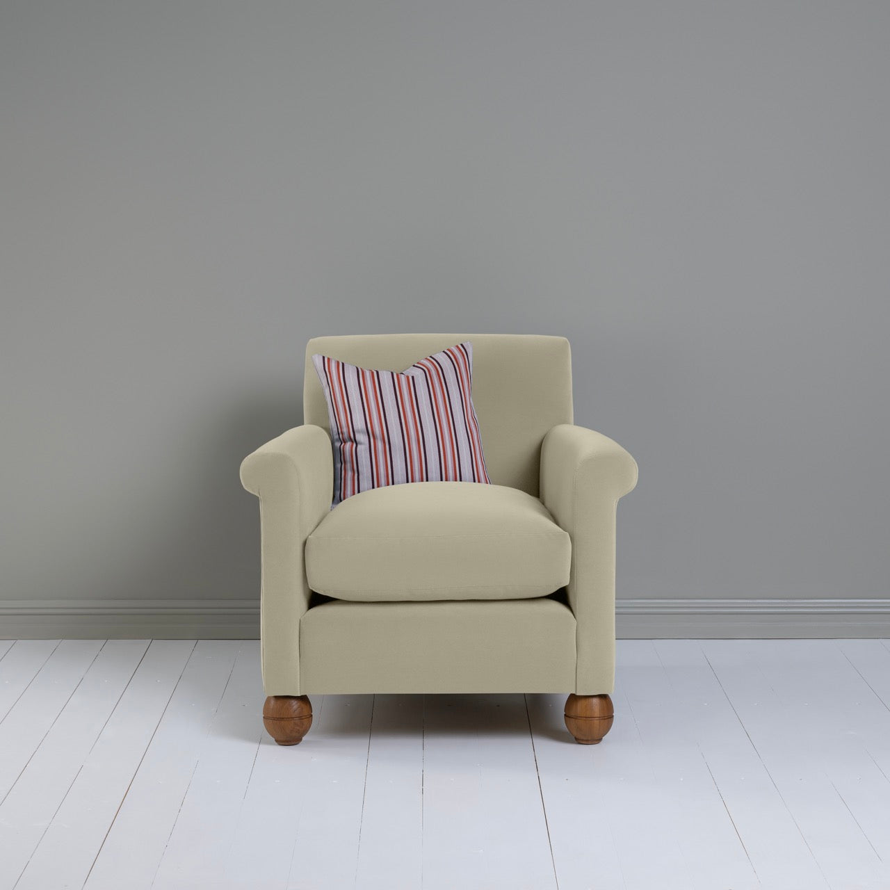  Idler Armchair in Intelligent Velvet Moonstone 