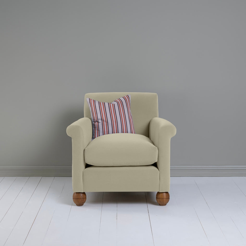  Idler Armchair in Intelligent Velvet Moonstone - Nicola Harding 