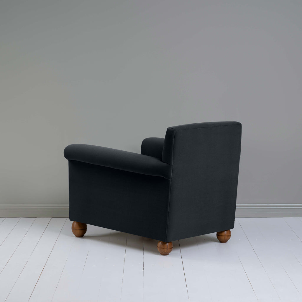  Idler Armchair in Intelligent Velvet Onyx 