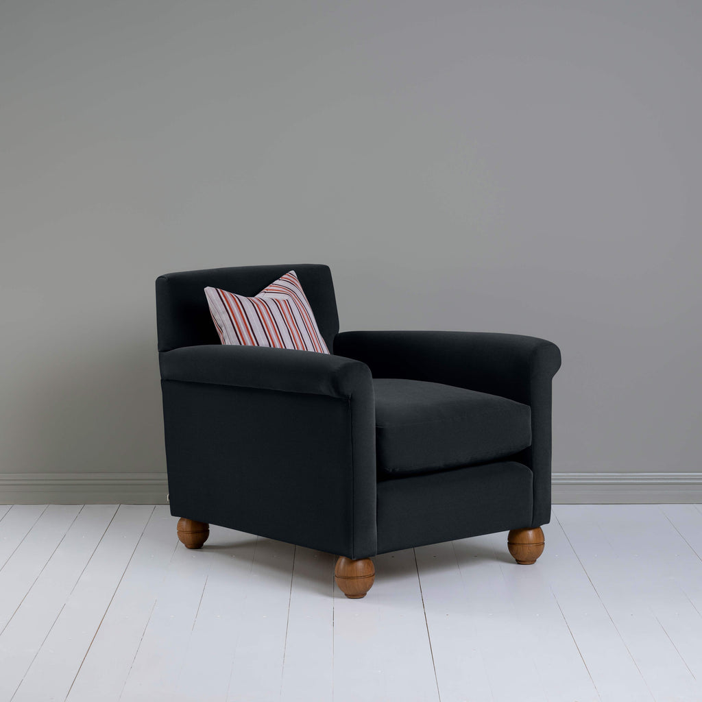  Idler Armchair in Intelligent Velvet Onyx 