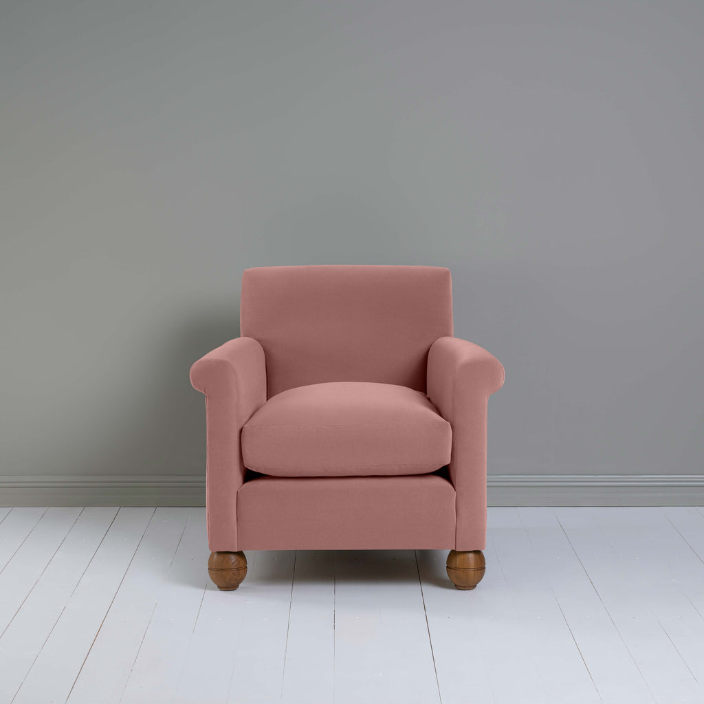  Idler Armchair in Intelligent Velvet Rose - Nicola Harding 