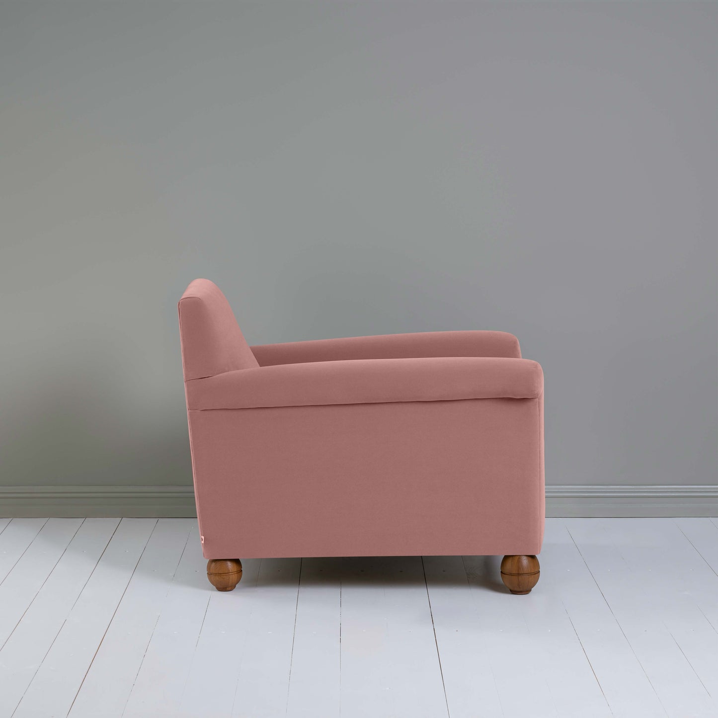 Idler Armchair in Intelligent Velvet Rose - Nicola Harding