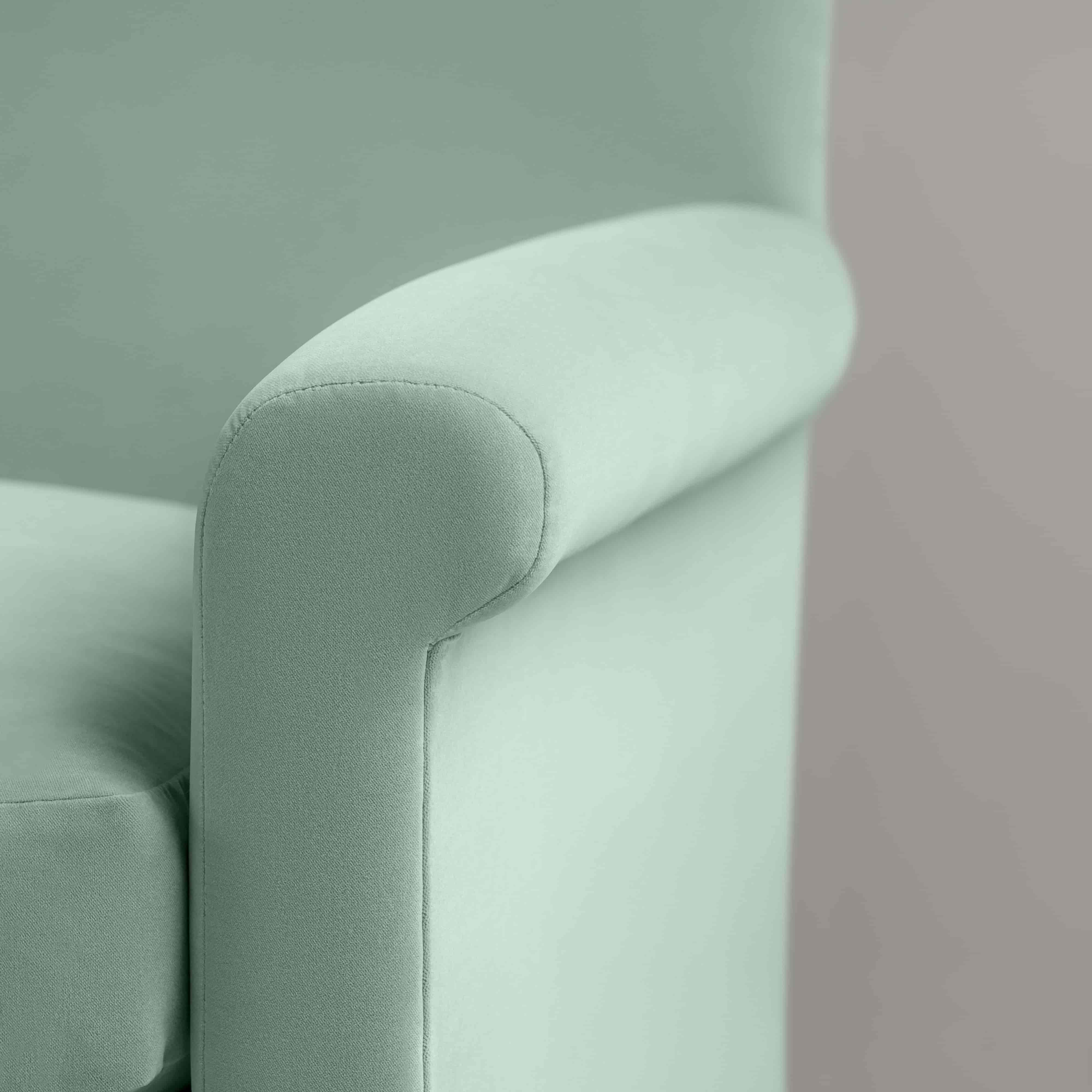  Idler Armchair in Intelligent Velvet Sea Mist - Nicola Harding 