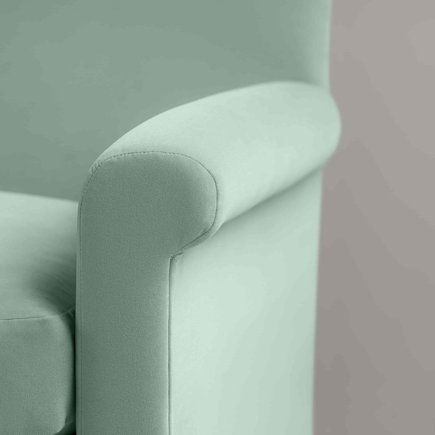 Idler Armchair in Intelligent Velvet Sea Mist