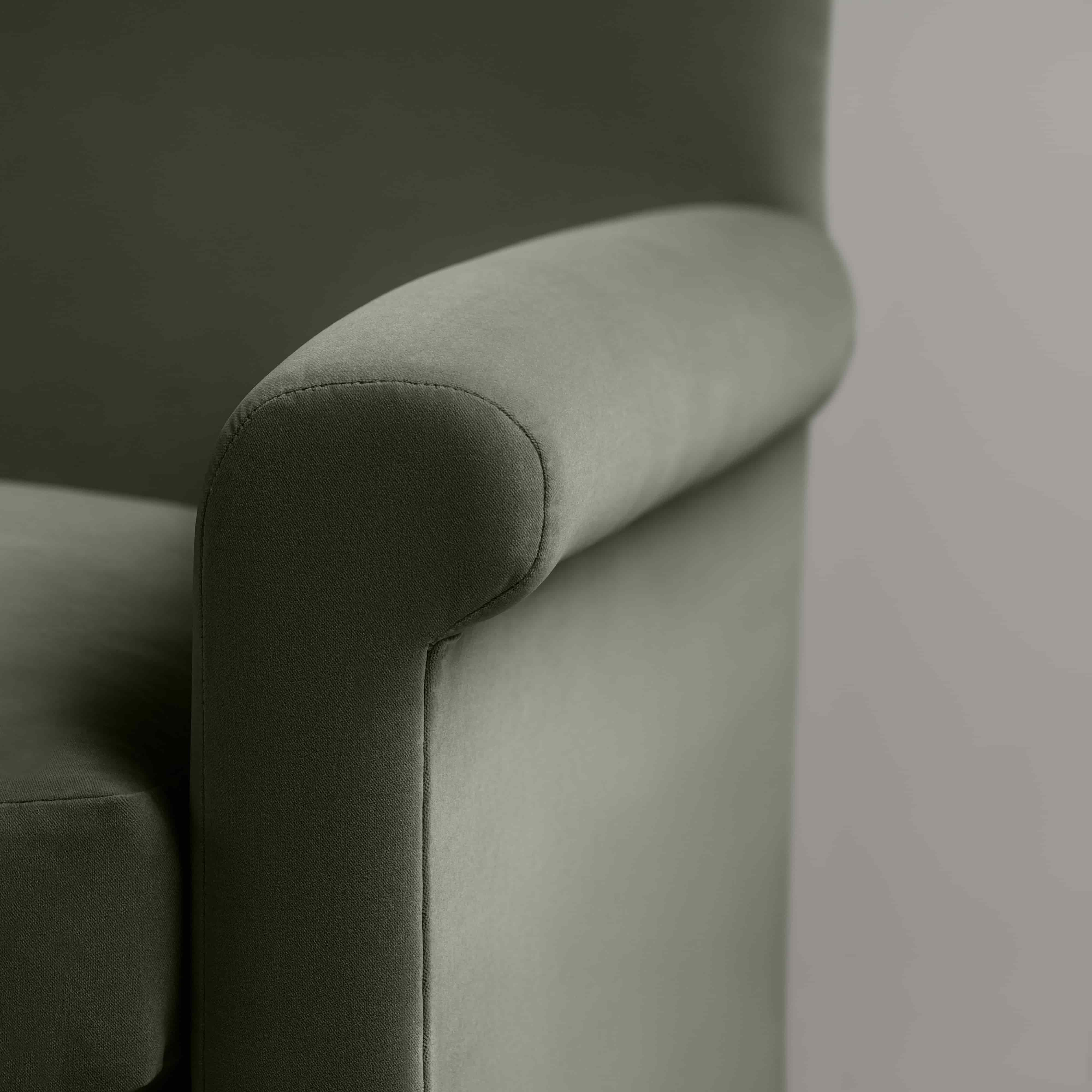  Idler Armchair in Intelligent Velvet Seaweed 