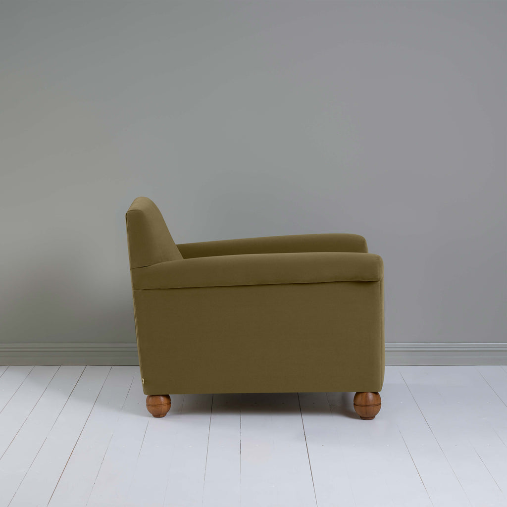  Idler Armchair in Intelligent Velvet Sepia - Nicola Harding 