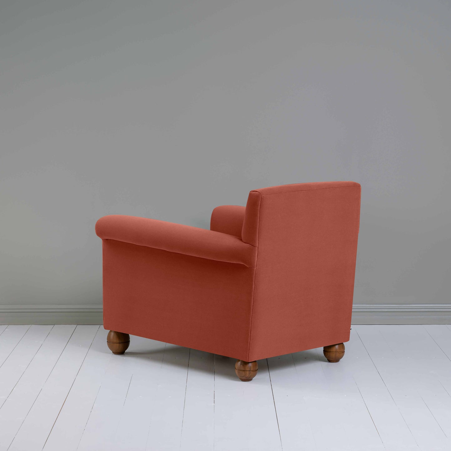 Idler Armchair in Intelligent Velvet Sienna - Nicola Harding