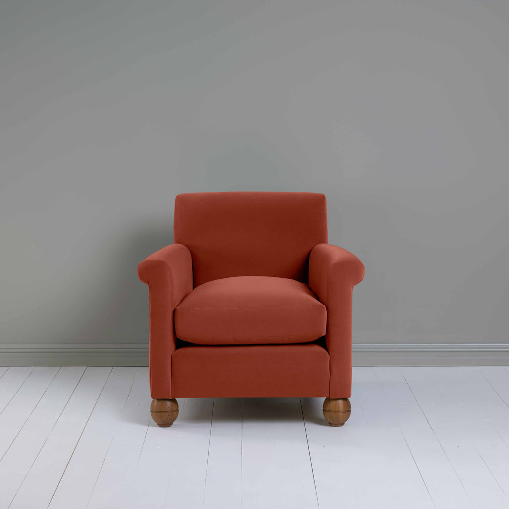  Idler Armchair in Intelligent Velvet Sienna - Nicola Harding 