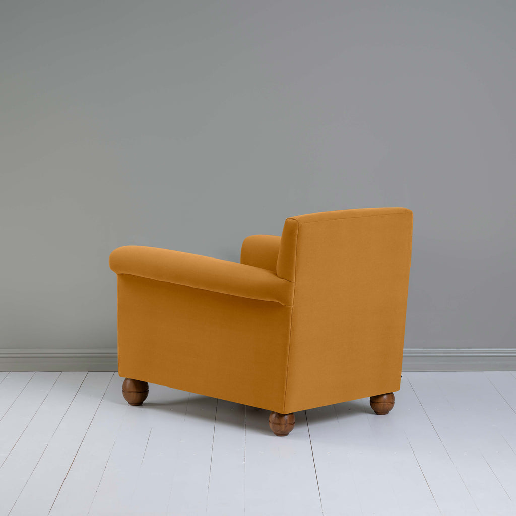  Idler Armchair in Intelligent Velvet Spice - Nicola Harding 