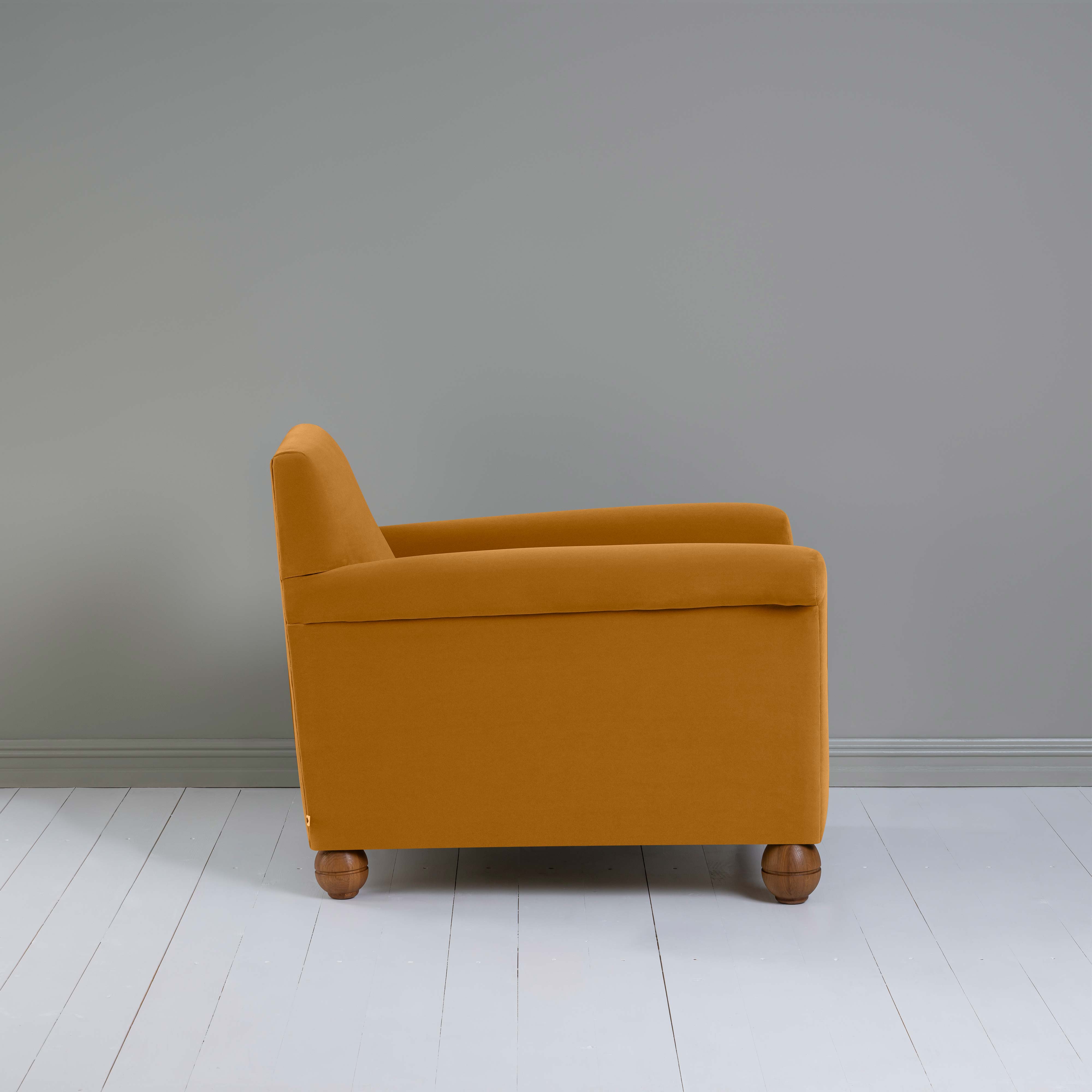  Idler Armchair in Intelligent Velvet Spice - Nicola Harding 