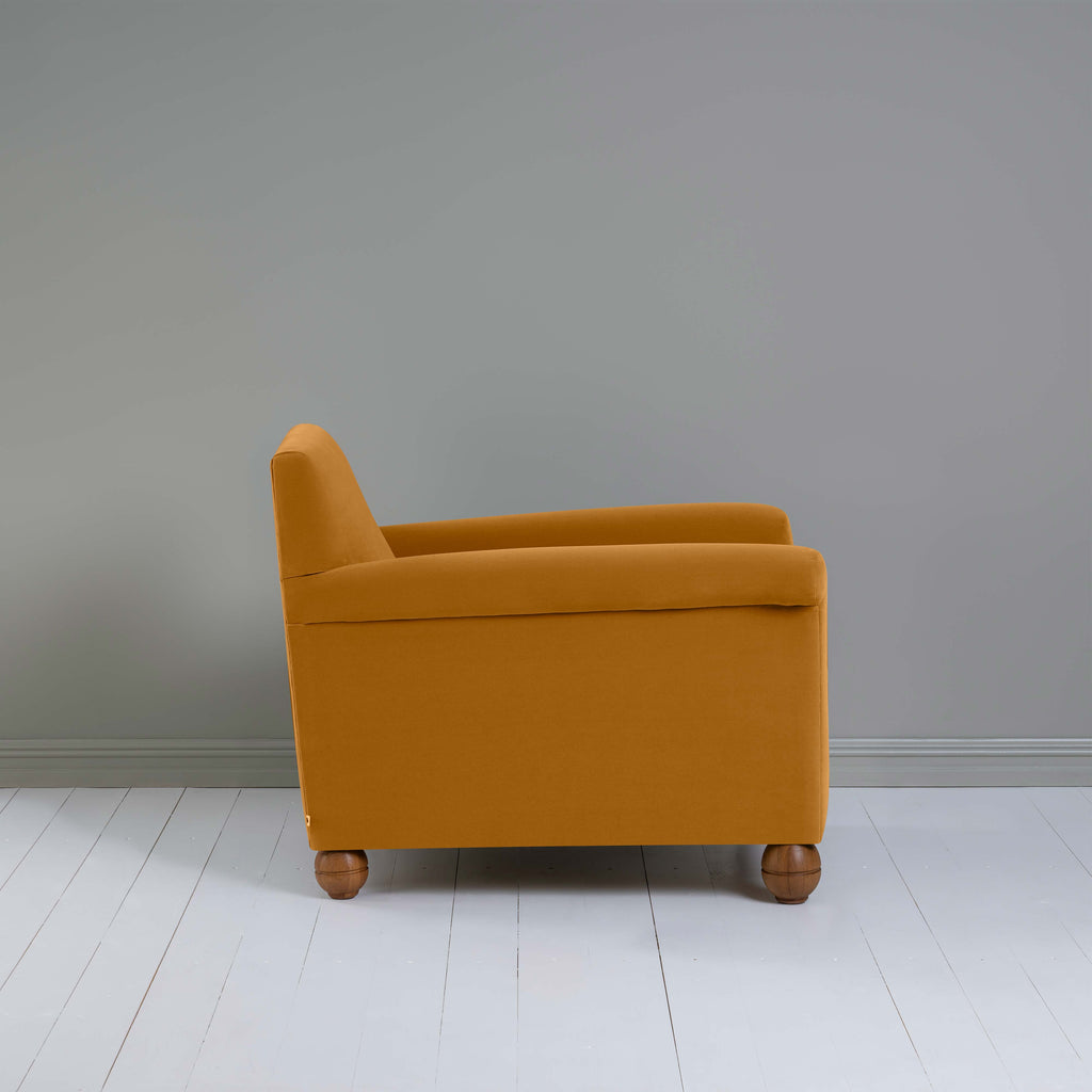  Idler Armchair in Intelligent Velvet Spice - Nicola Harding 