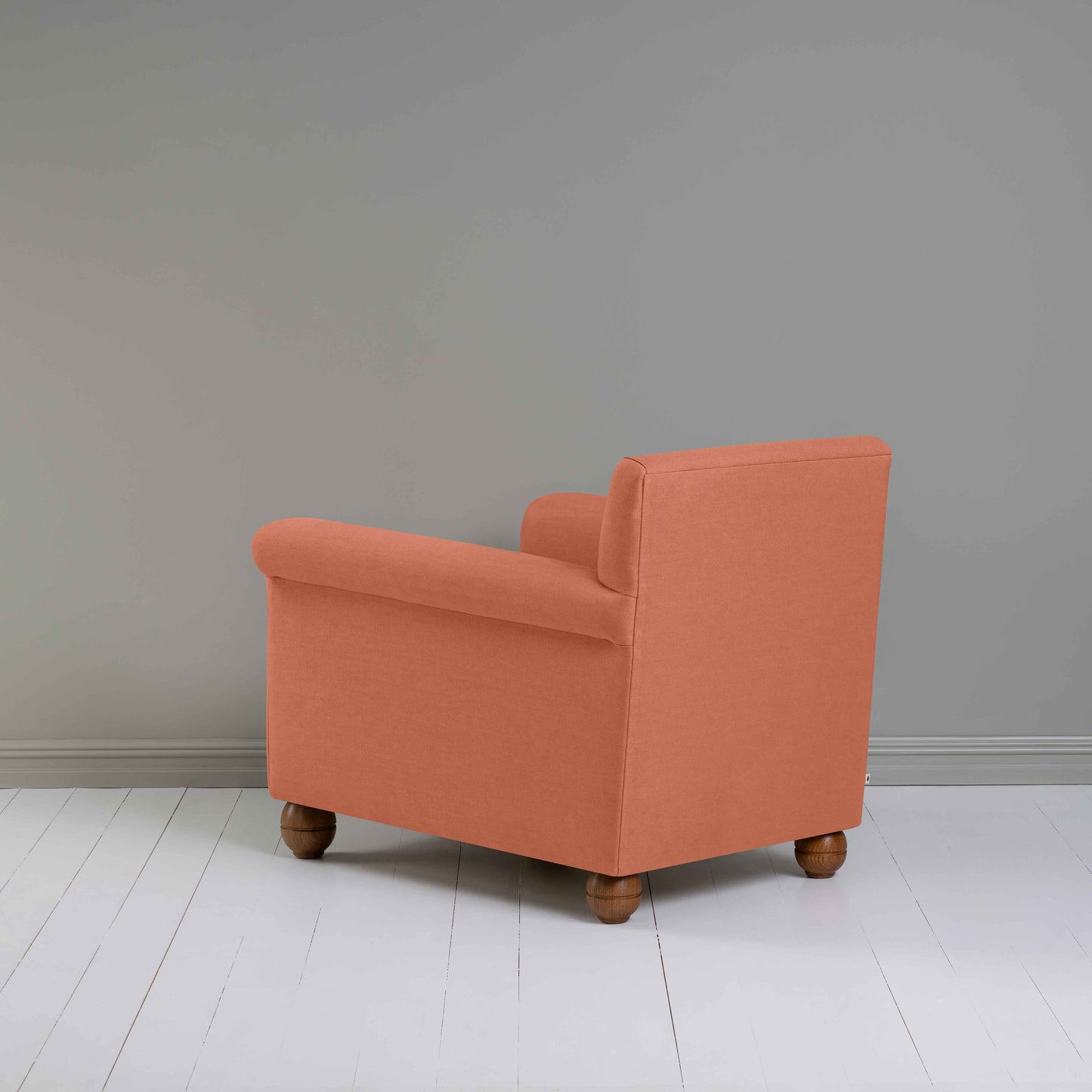 Idler Armchair in Laidback Linen Cayenne - Nicola Harding