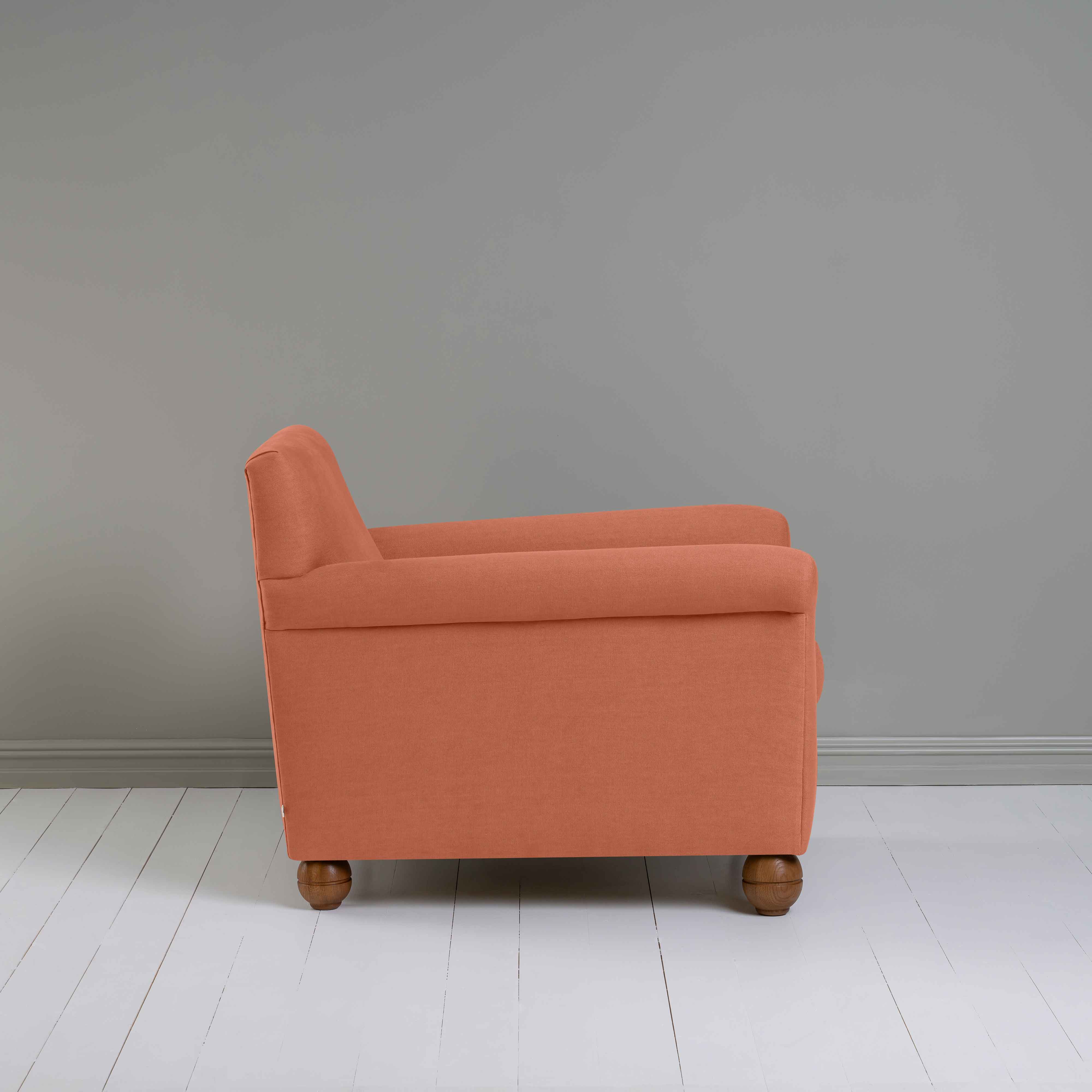  Idler Armchair in Laidback Linen Cayenne - Nicola Harding 