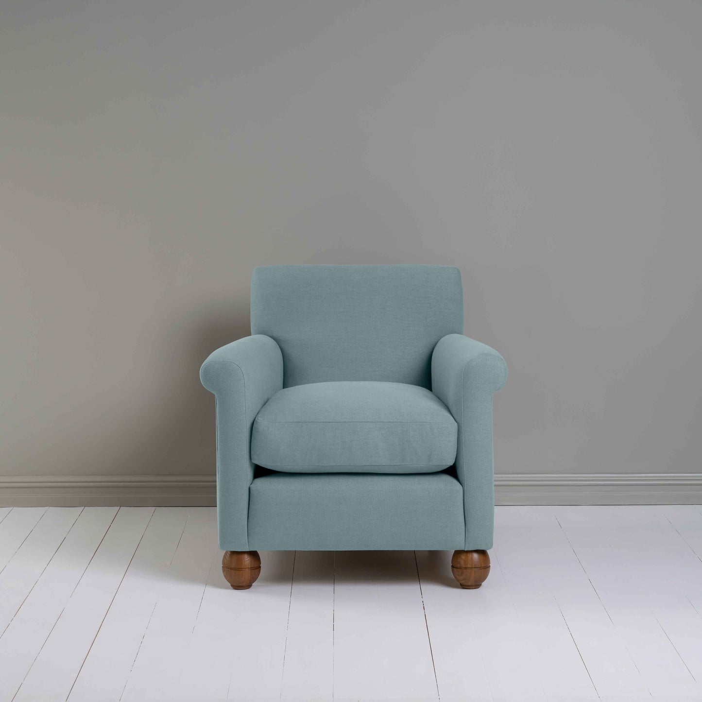 Idler Armchair in Laidback Linen Cerulean