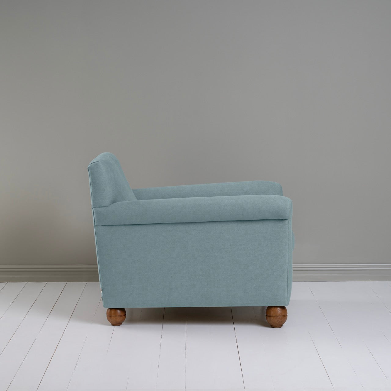  Idler Armchair in Laidback Linen Cerulean - Nicola Harding 