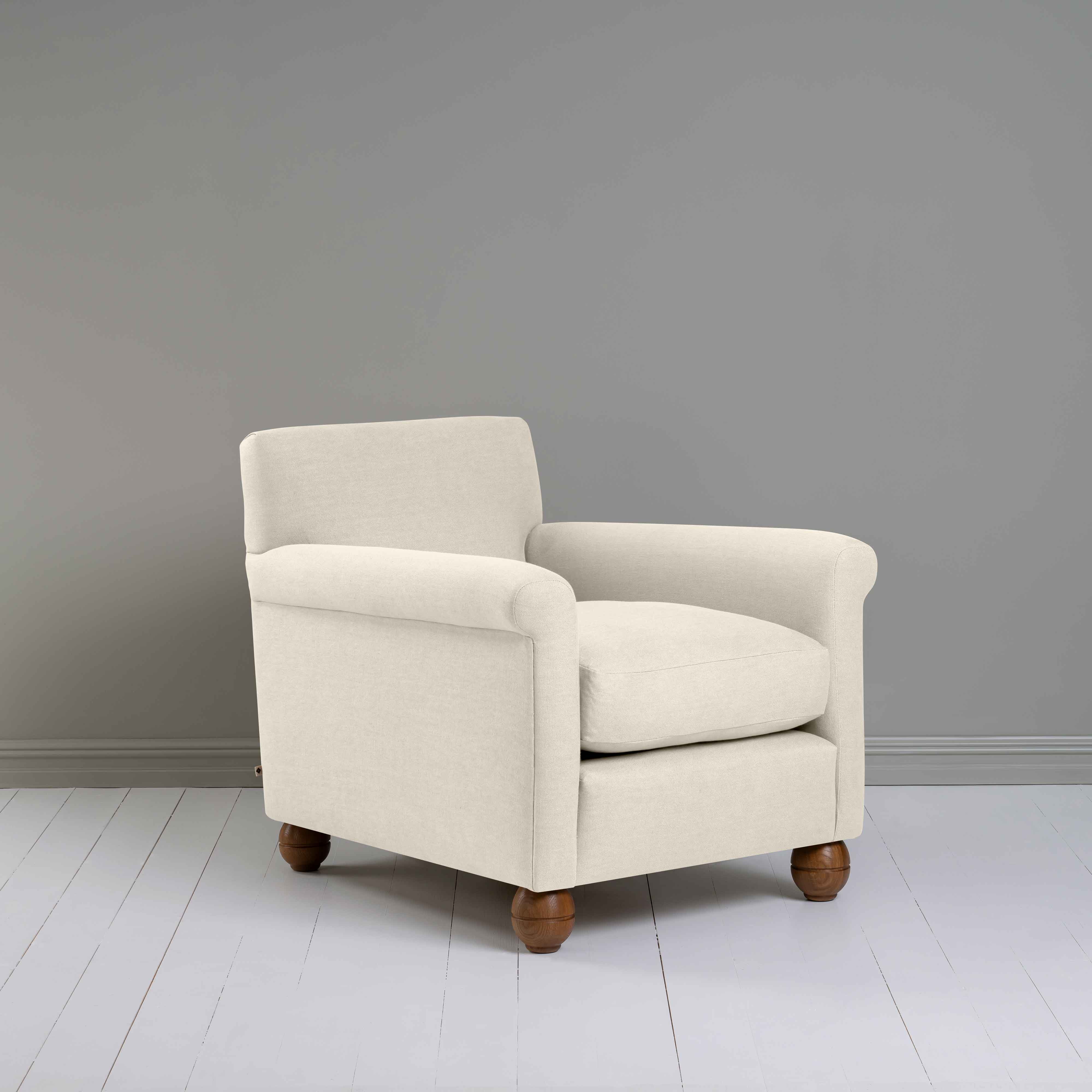  Idler Armchair in Laidback Linen Dove - Nicola Harding 