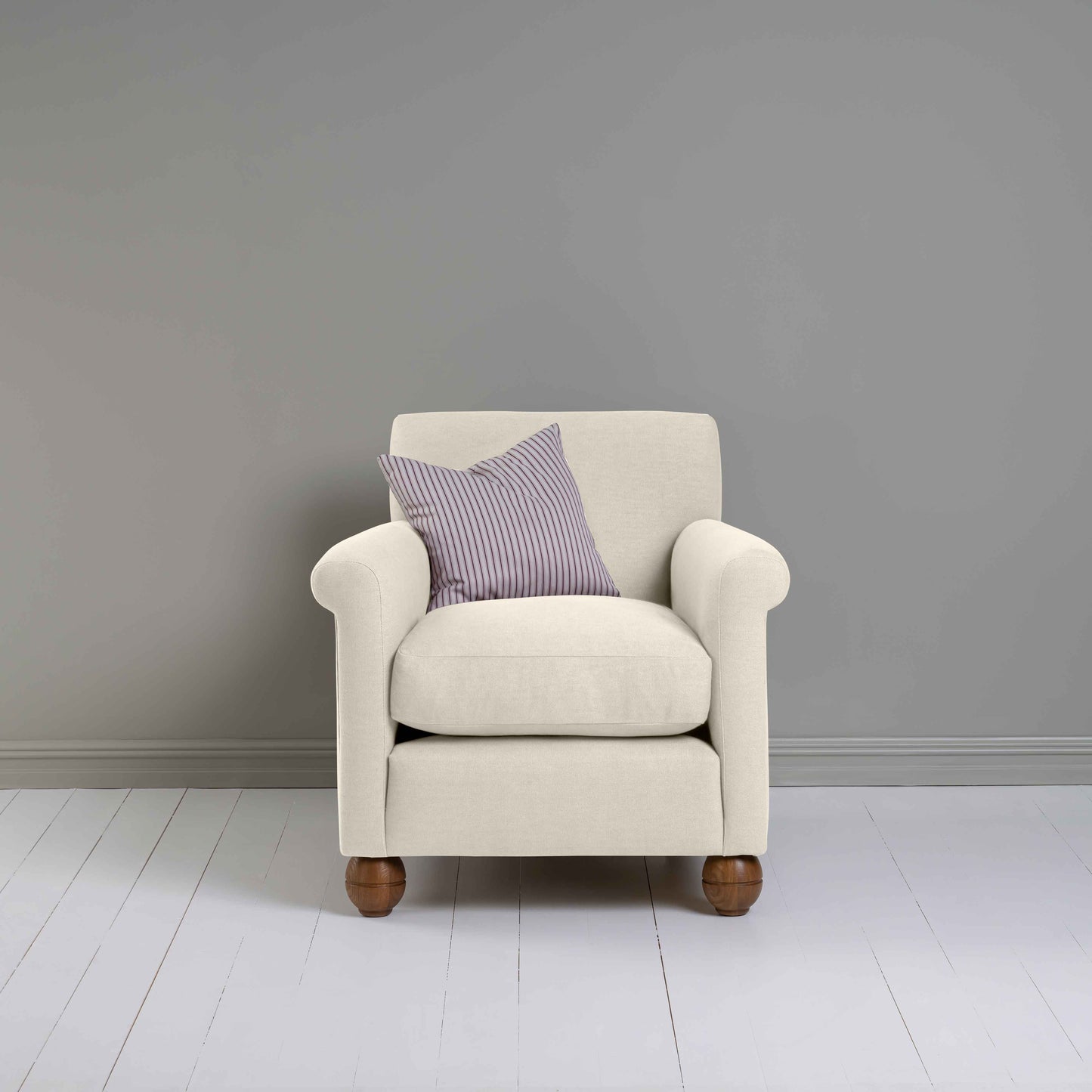 Idler Armchair in Laidback Linen Dove - Nicola Harding