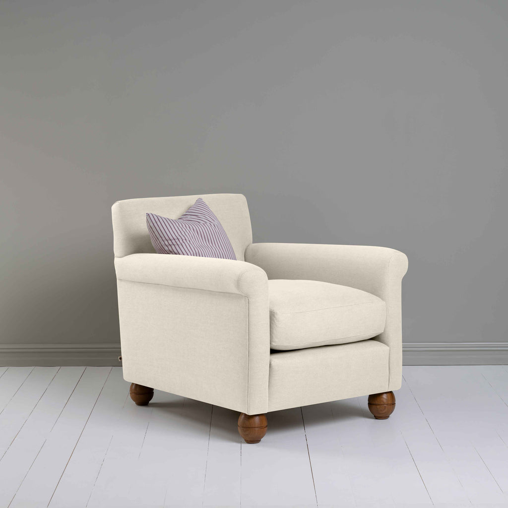  Idler Armchair in Laidback Linen Dove - Nicola Harding 