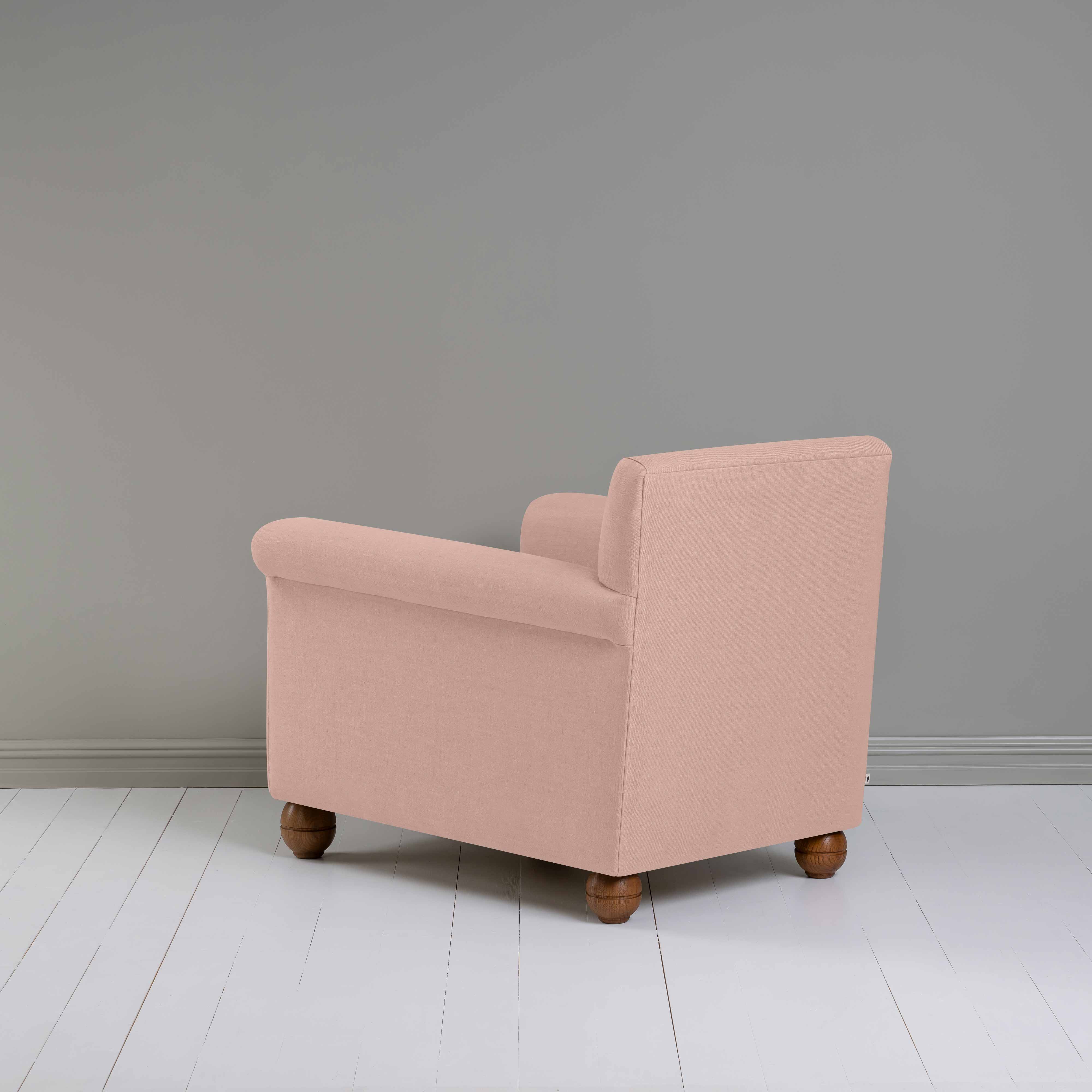  Idler Armchair in Laidback Linen Dusky Pink - Nicola Harding 