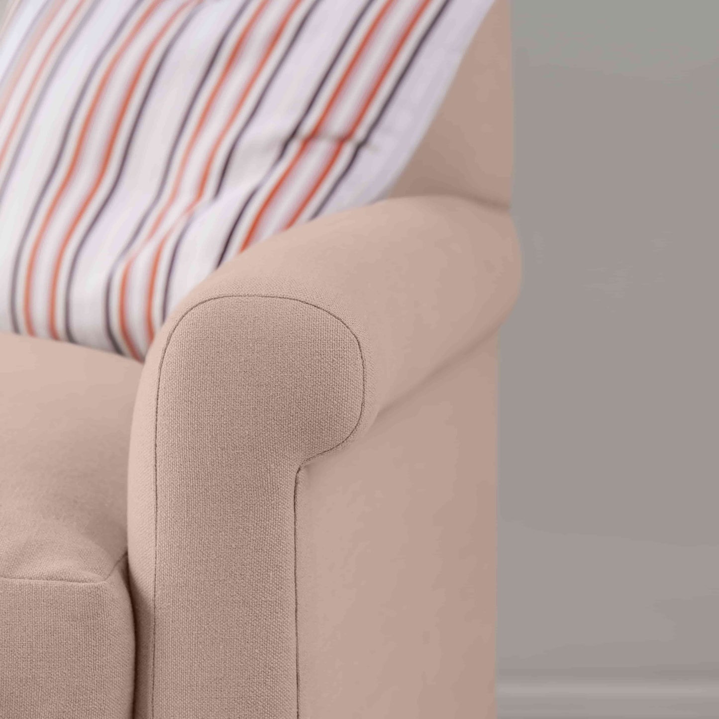 Idler Armchair in Laidback Linen Dusky Pink - Nicola Harding