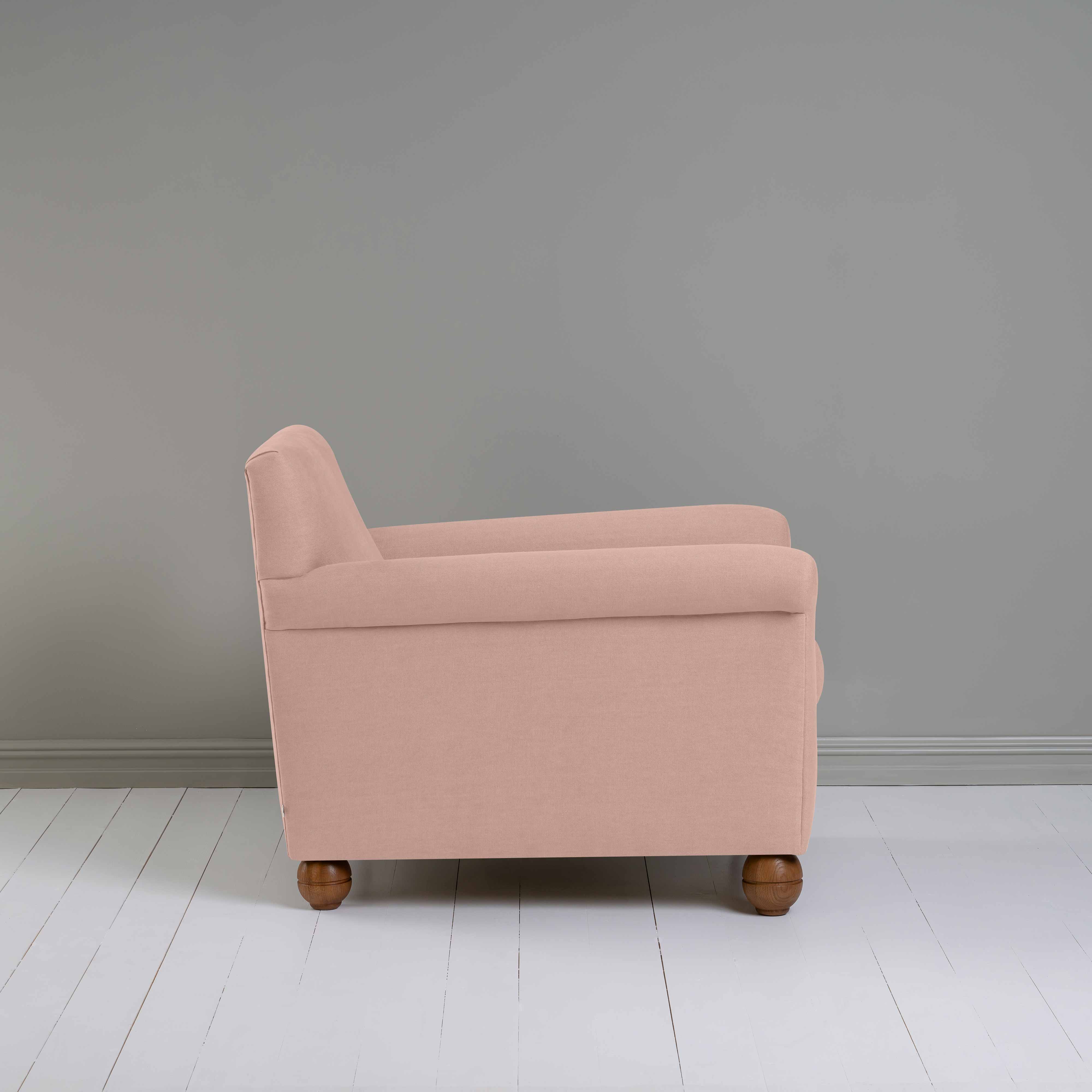  Idler Armchair in Laidback Linen Dusky Pink 