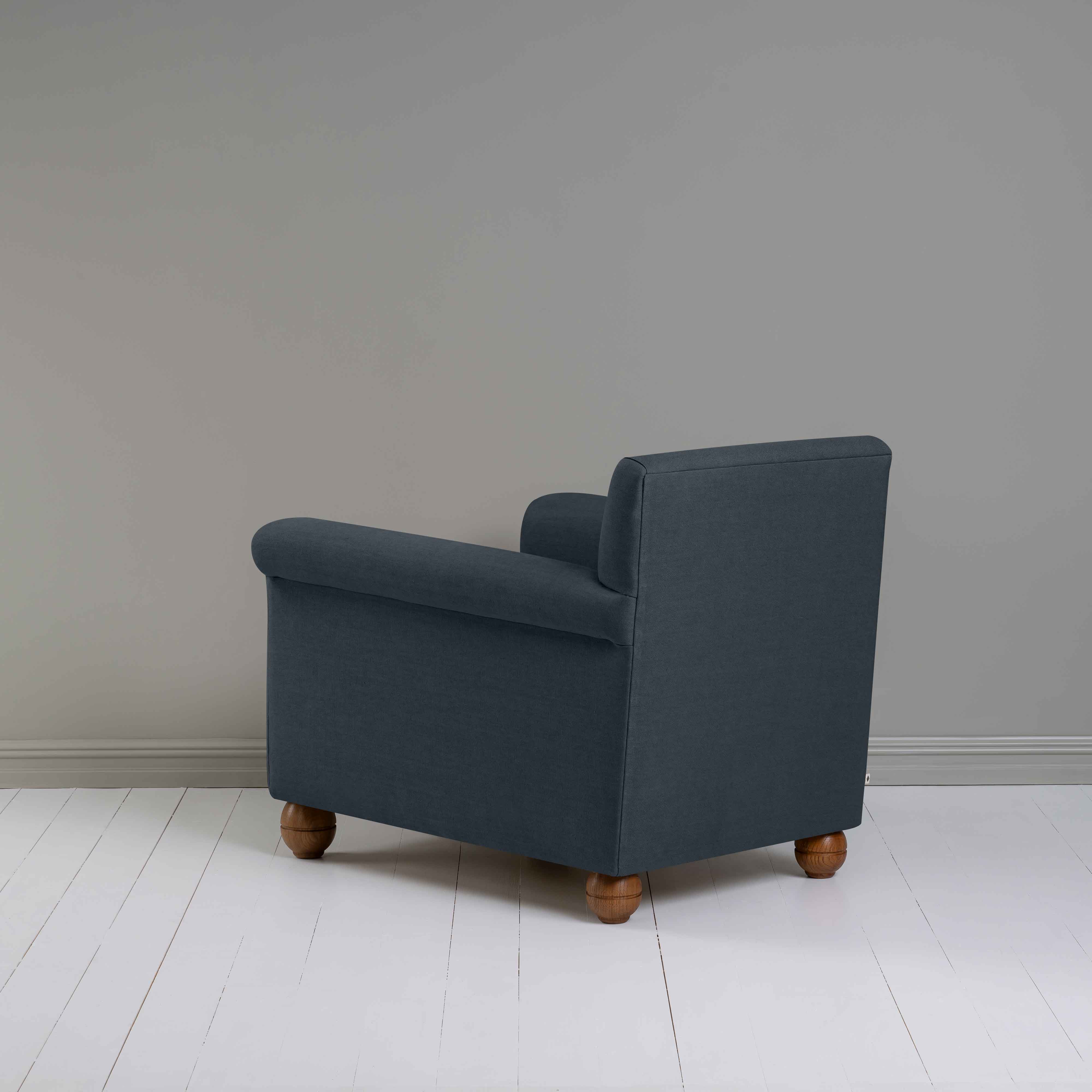  Idler Armchair in Laidback Linen Midnight 