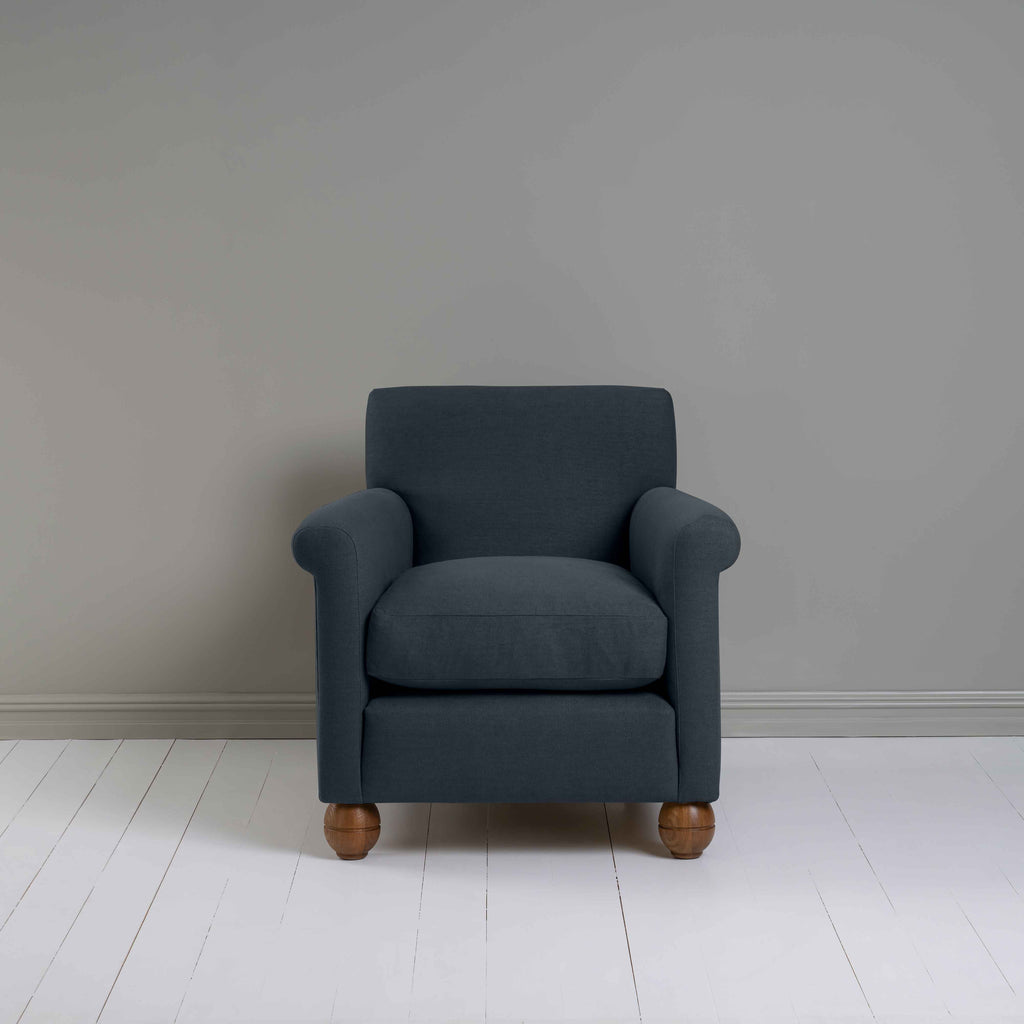  Idler Armchair in Laidback Linen Midnight 