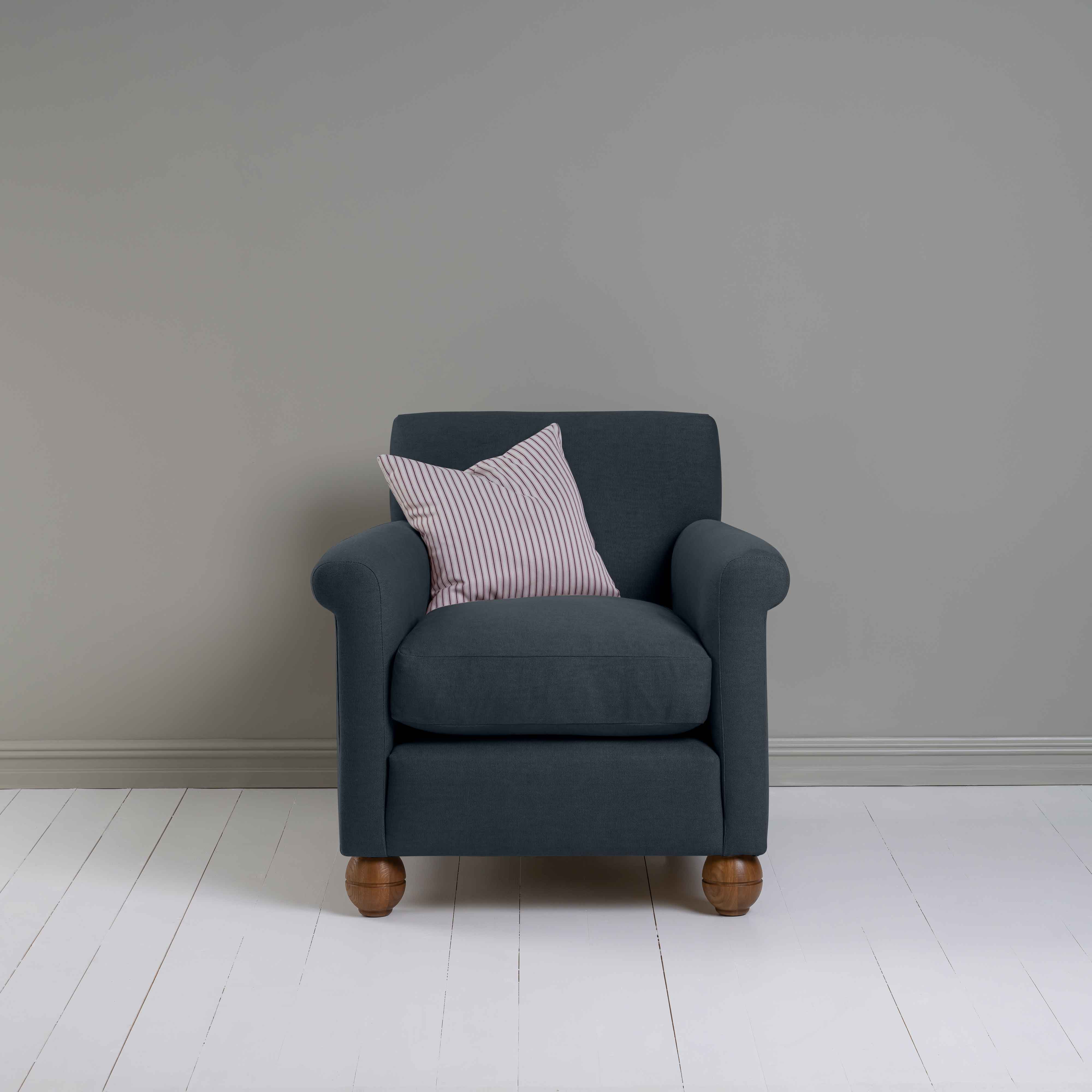  Idler Armchair in Laidback Linen Midnight 