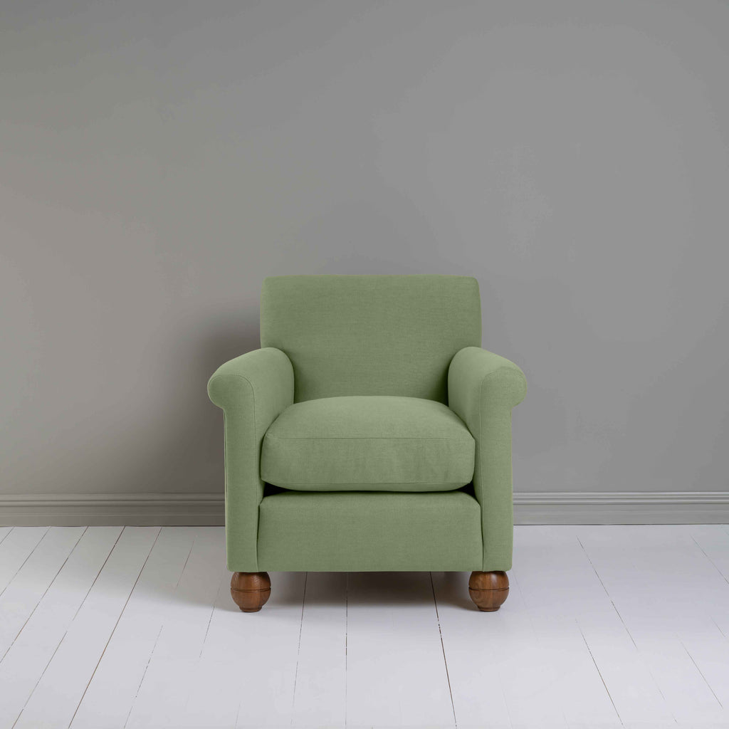  Idler Armchair in Laidback Linen Moss - Nicola Harding 