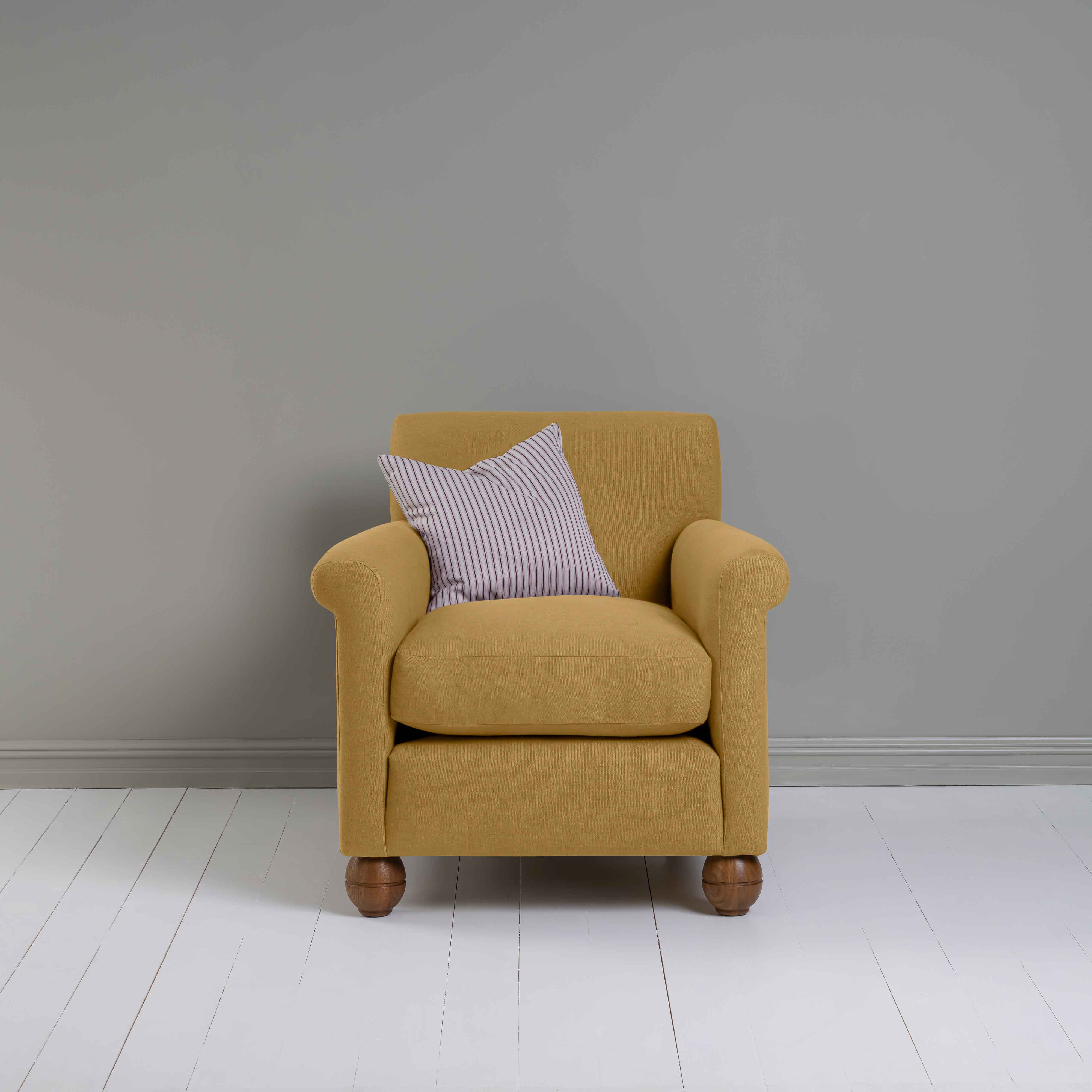  Idler Armchair in Laidback Linen Ochre - Nicola Harding 