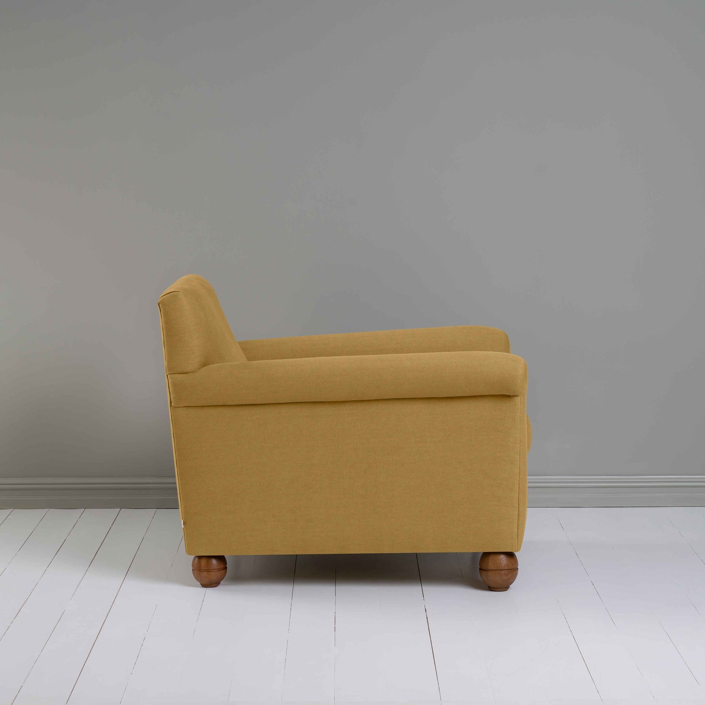 Idler Armchair in Laidback Linen Ochre - Nicola Harding
