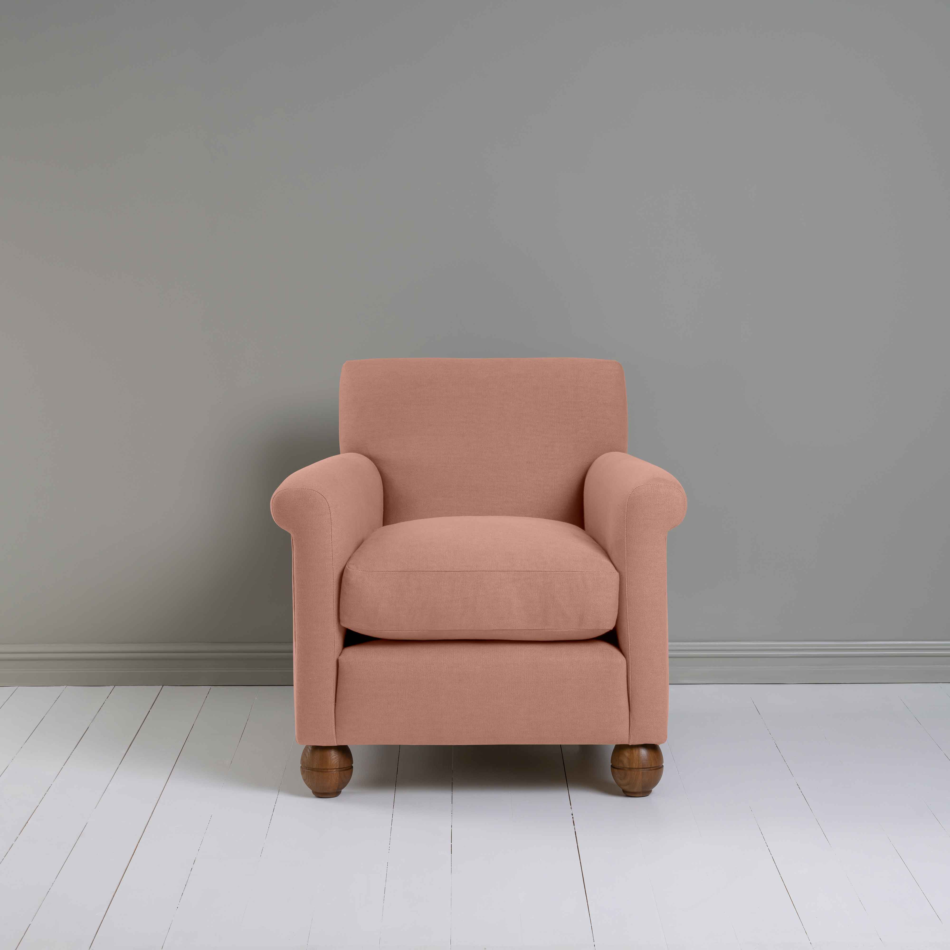  Idler Armchair in Laidback Linen Roseberry - Nicola Harding 