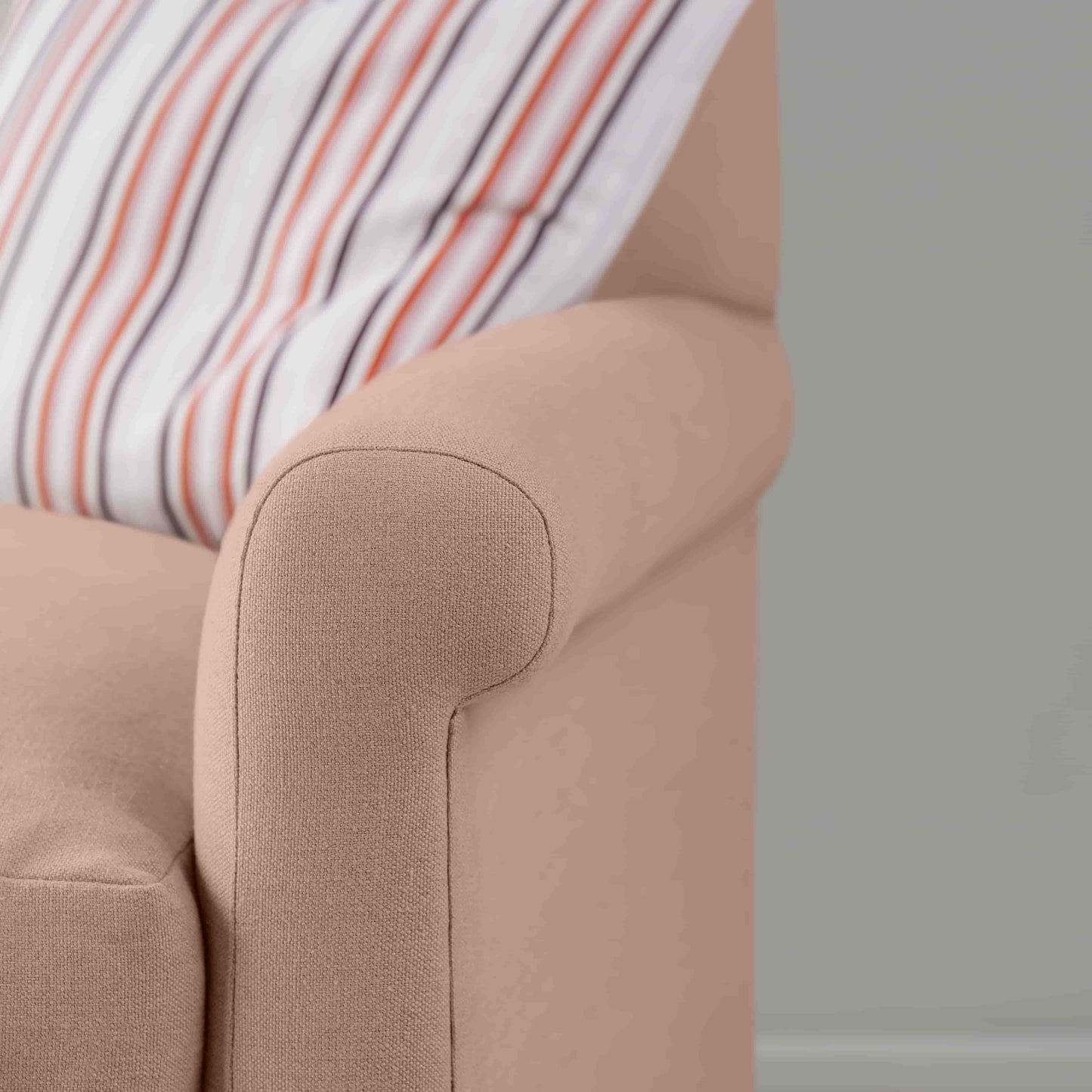 Idler Armchair in Laidback Linen Roseberry - Nicola Harding