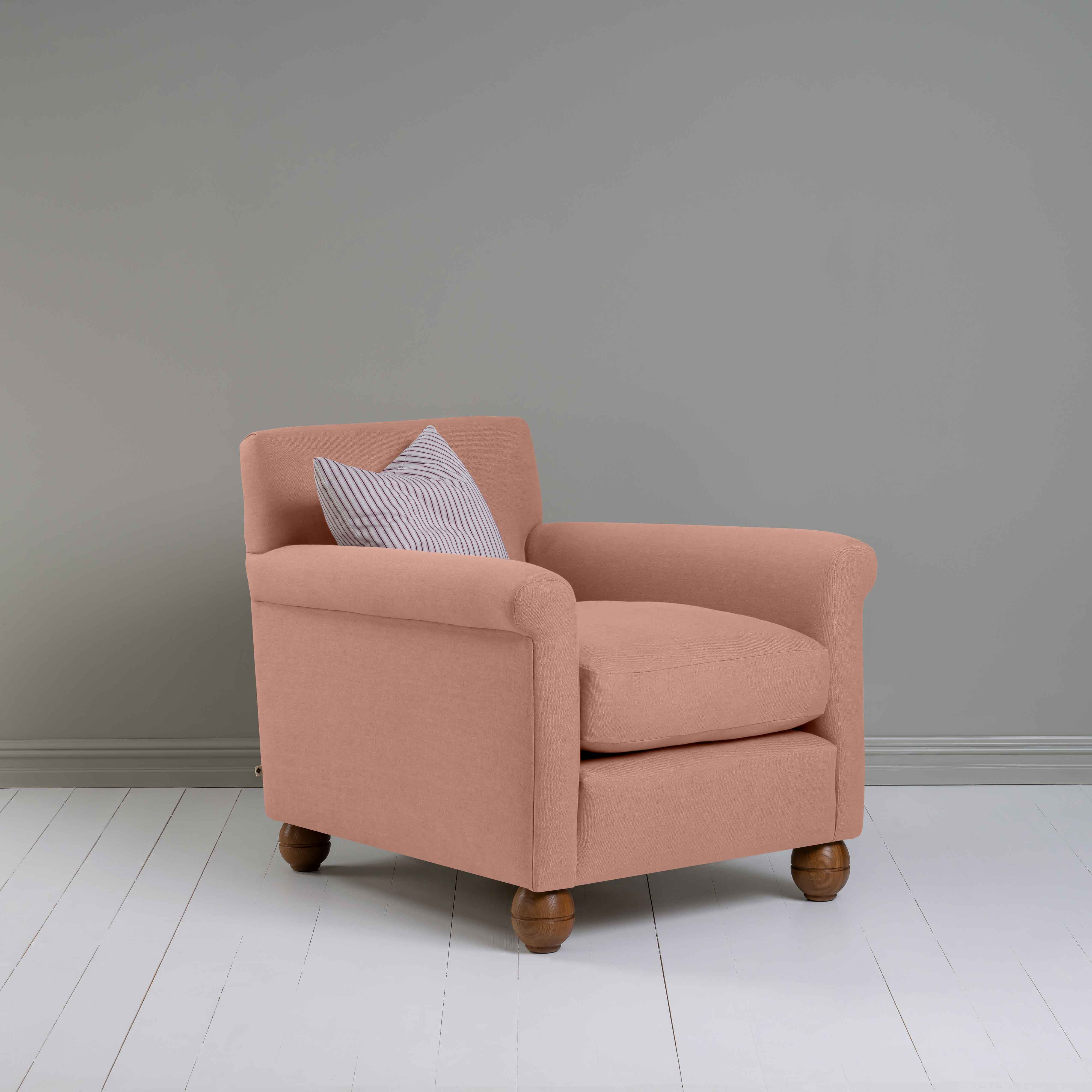  Idler Armchair in Laidback Linen Roseberry 