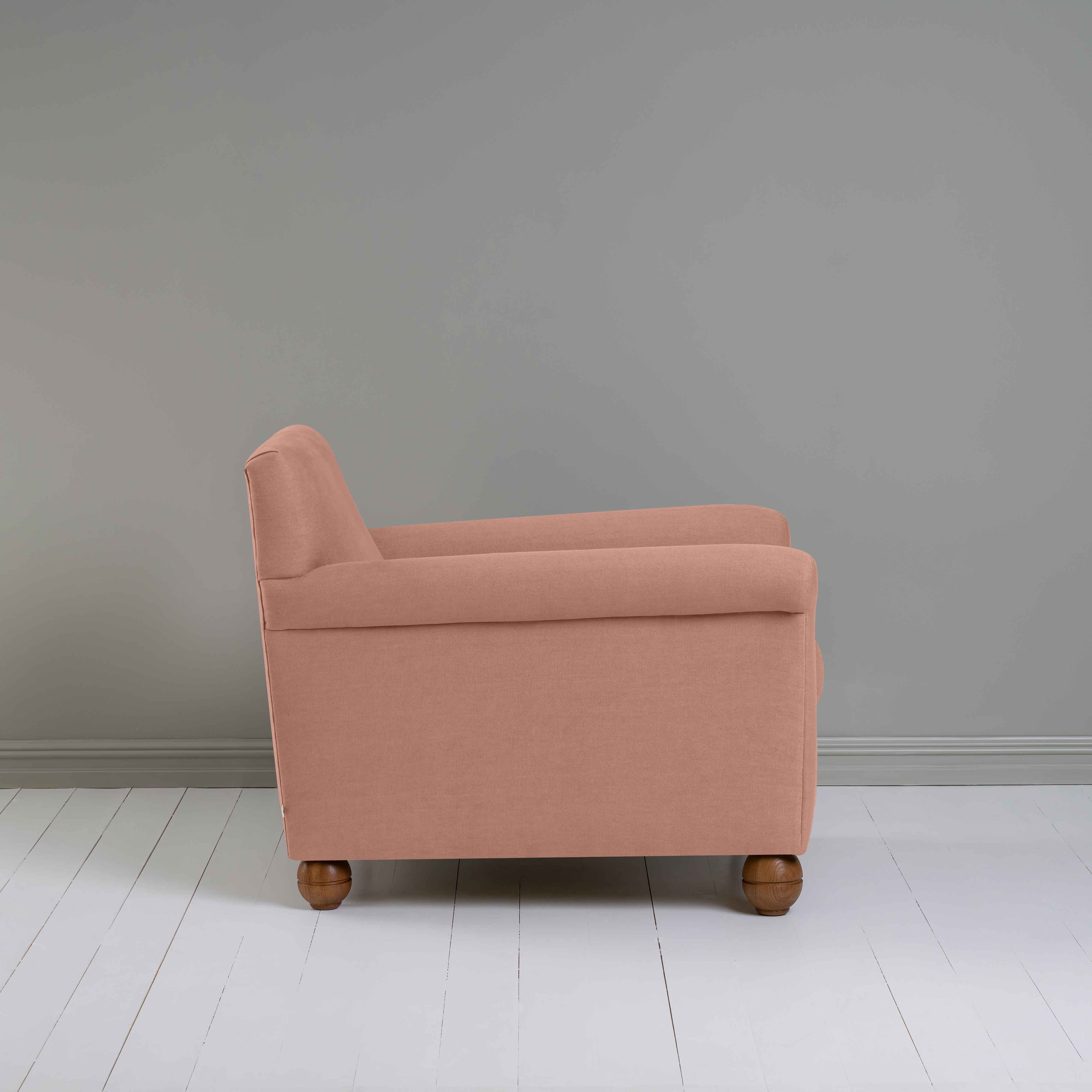  Idler Armchair in Laidback Linen Roseberry - Nicola Harding 