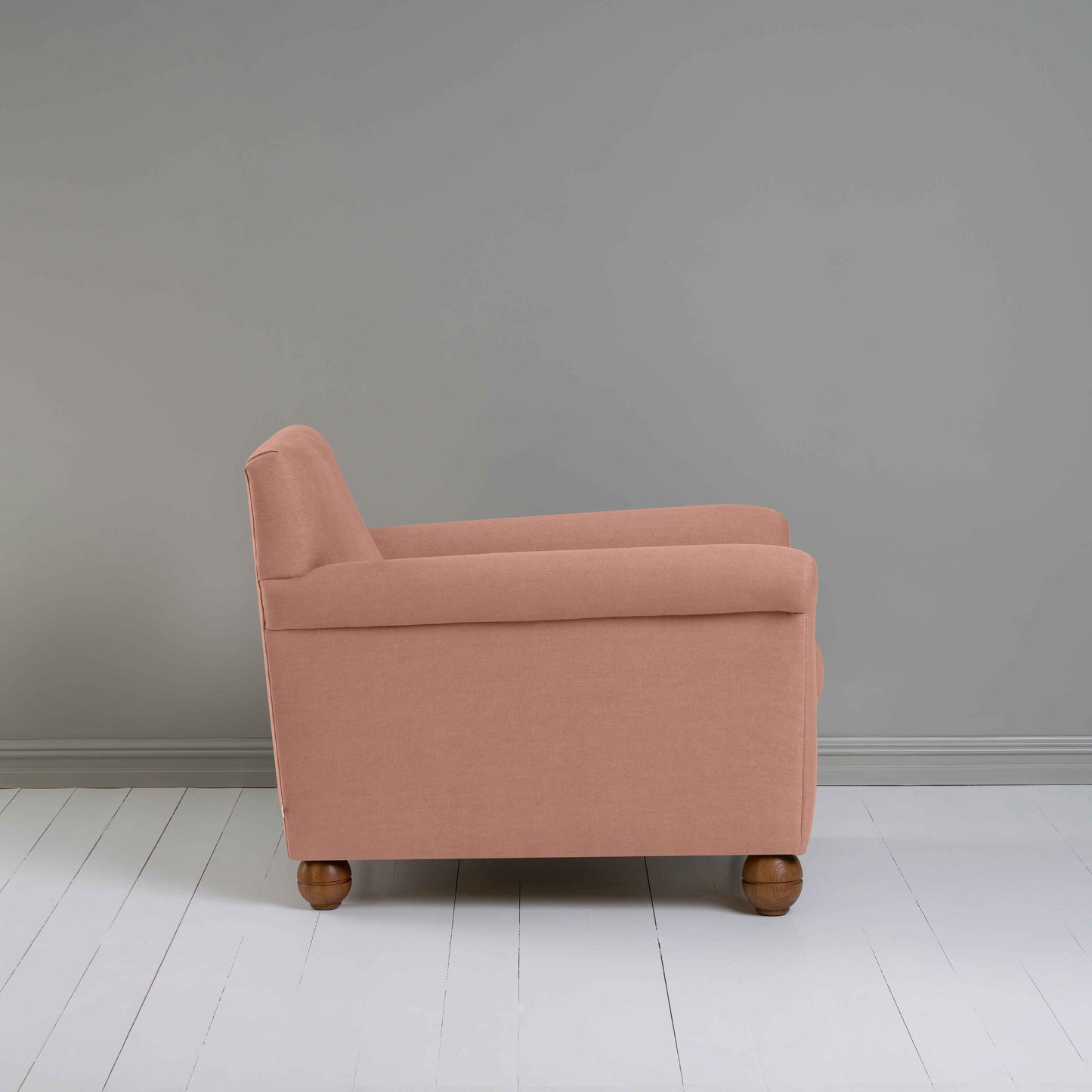 Idler Armchair in Laidback Linen Roseberry - Nicola Harding