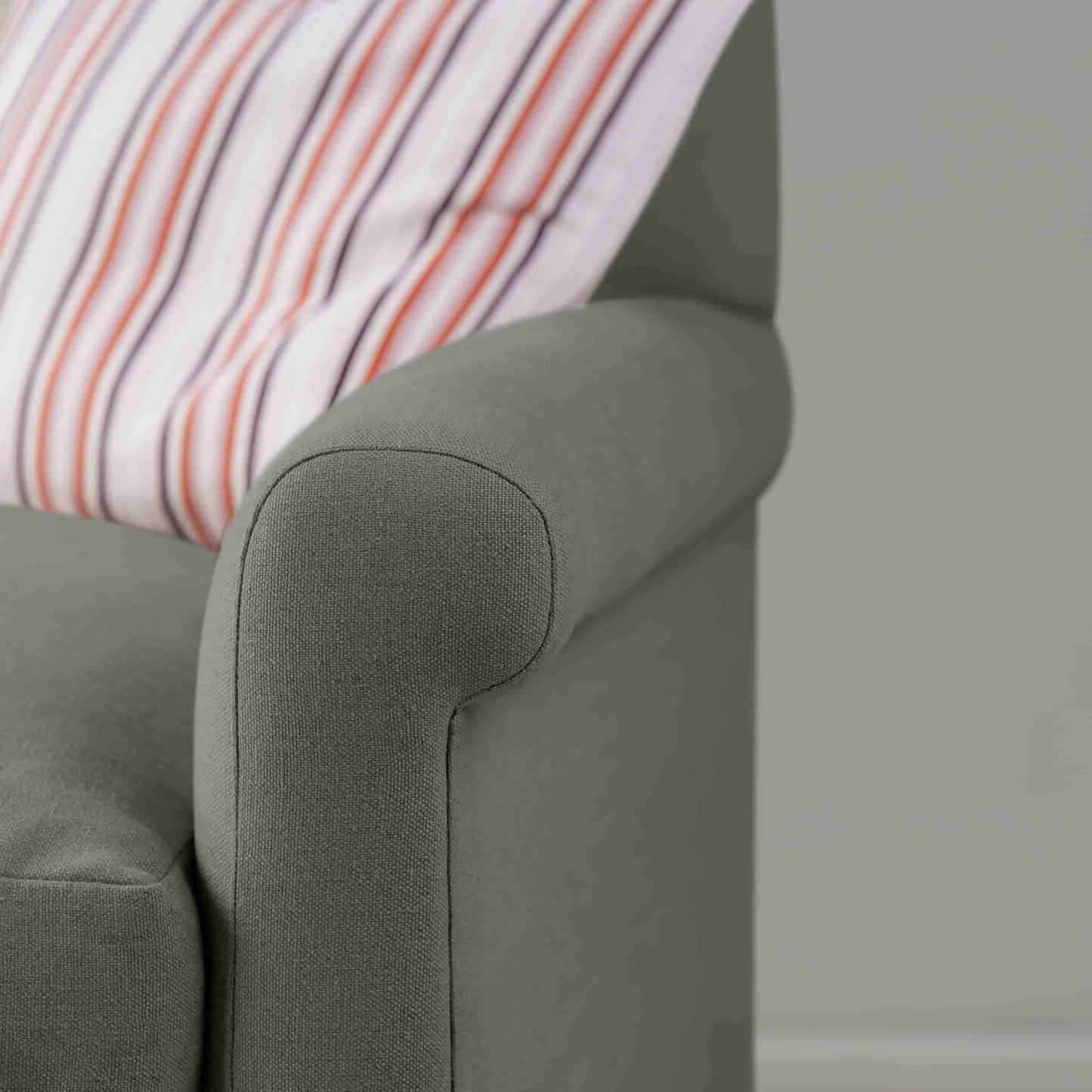 Idler Armchair in Laidback Linen Shadow - Nicola Harding